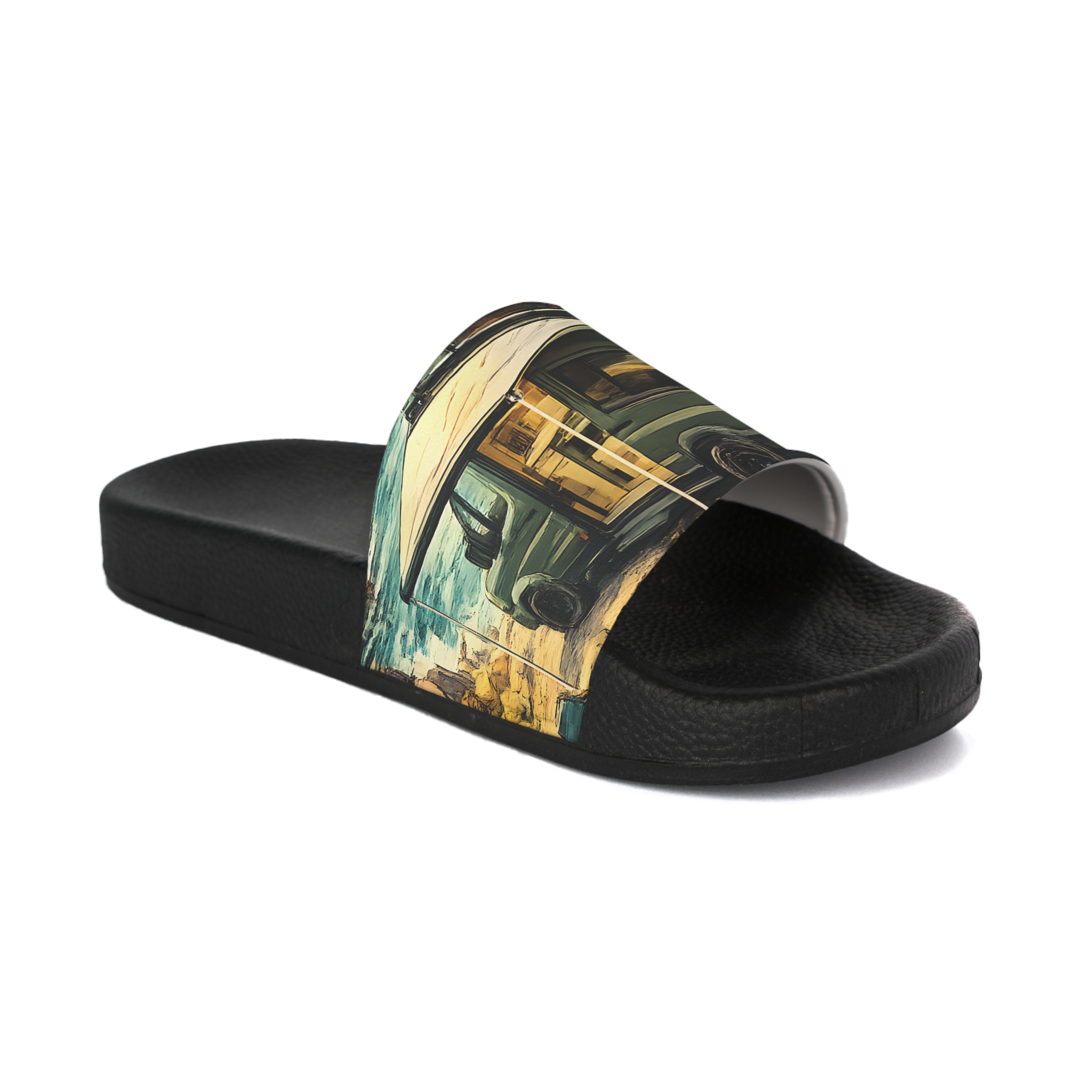 Women's Slide Sandals - Mercedes Camper Slides (Cubic-Line)