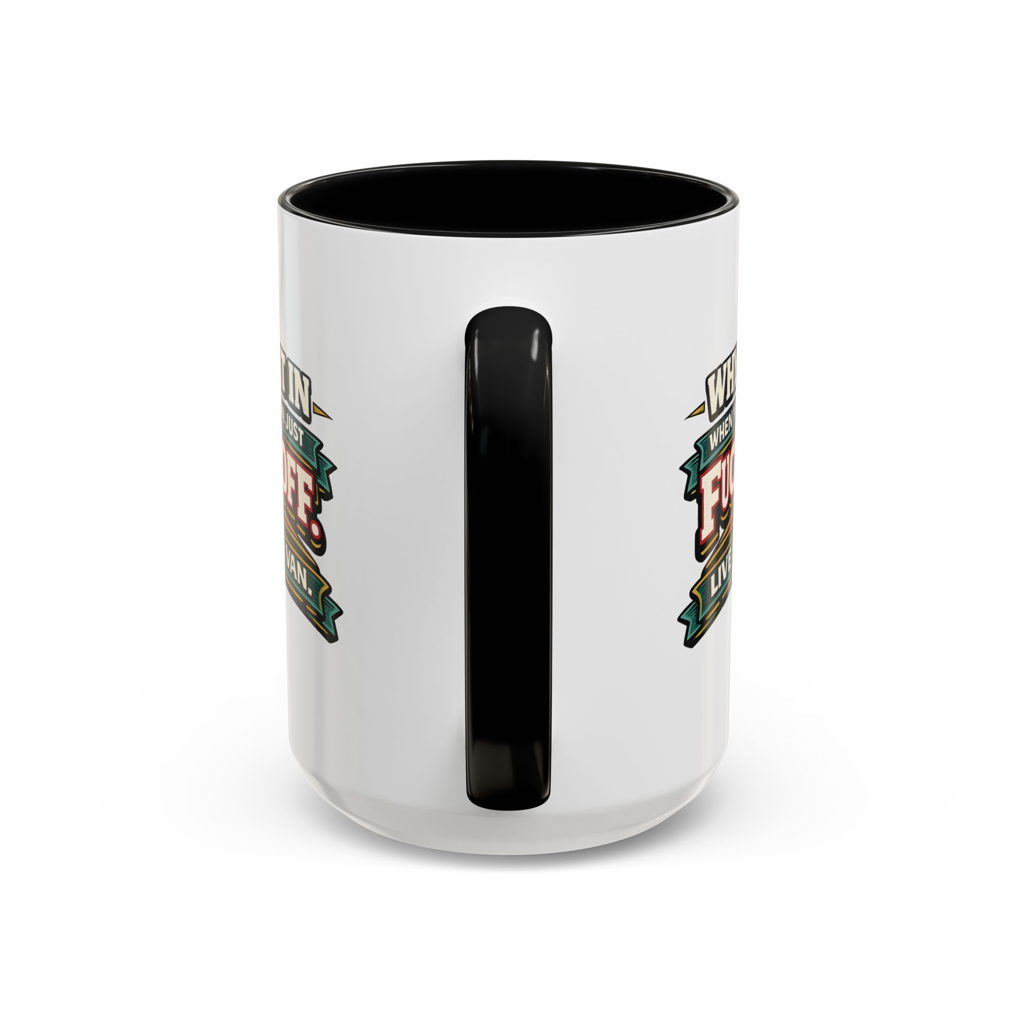 Accent Coffee Mug (11, 15oz) — "Why Fit In" Design F**K-Line