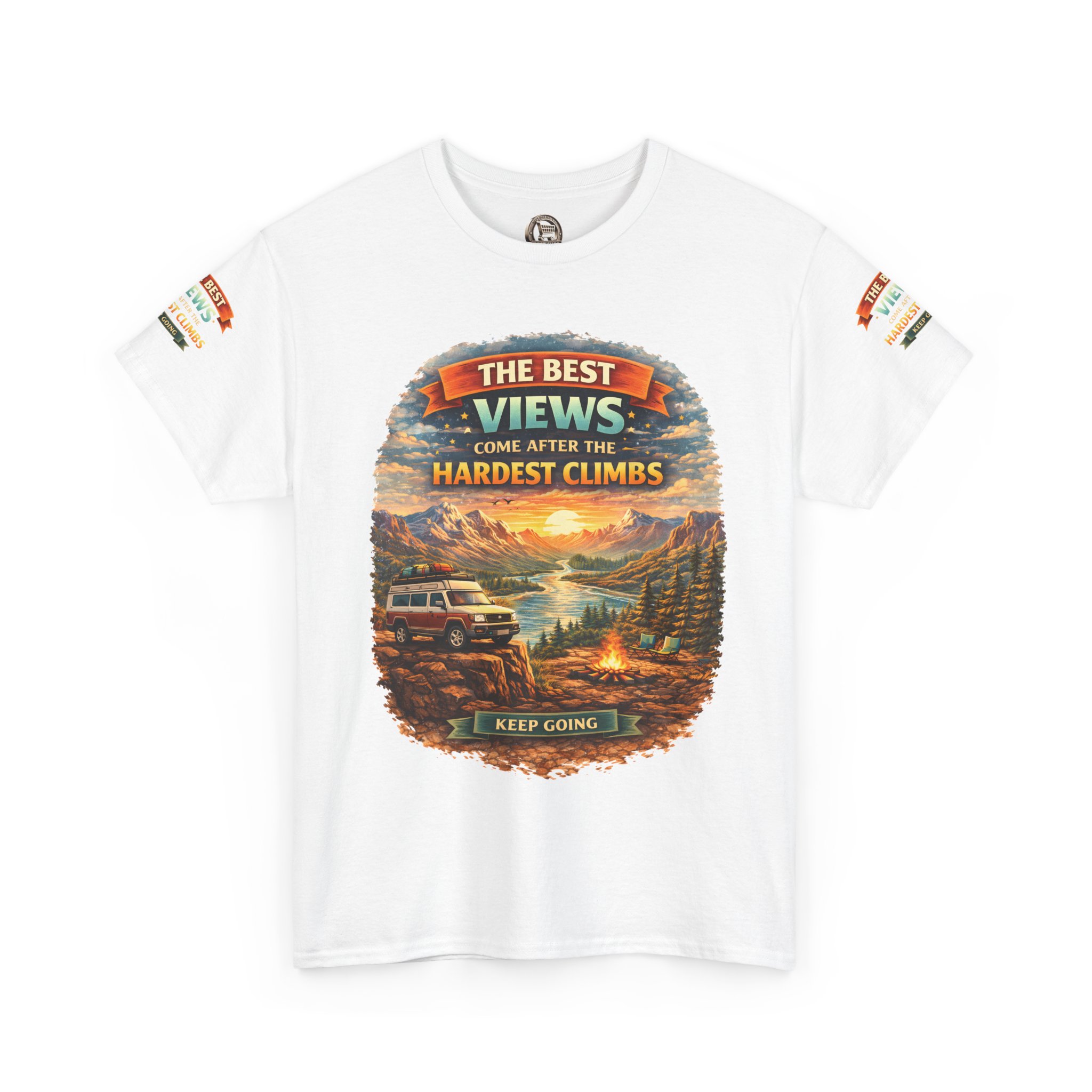 3826130347959158954_2048.jpeg Unisex Heavy Cotton Tee — "The Best Views" Design Scenic-Line