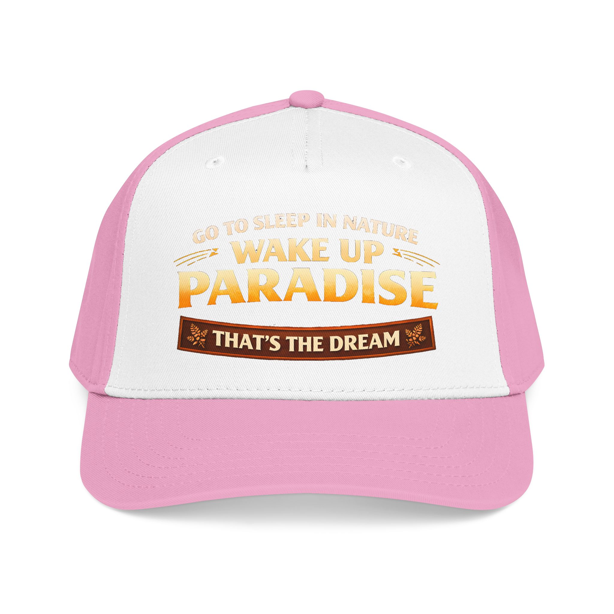 Baseball Cap - "Go sleep Nature-Wake Up Paradise" Design Scenic-Line