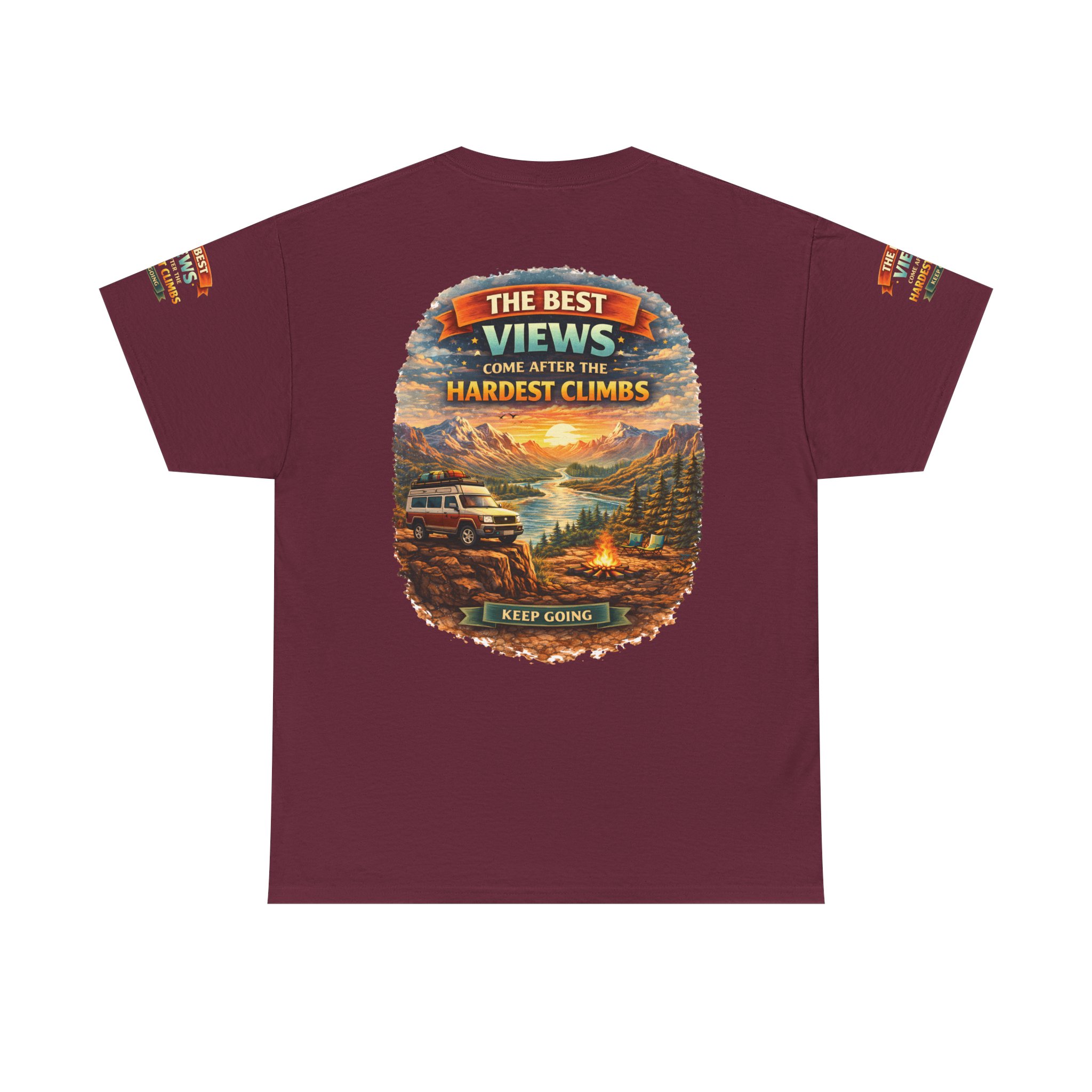 3827798356362939779_2048.jpeg Unisex Heavy Cotton Tee — "The Best Views" Design Scenic-Line