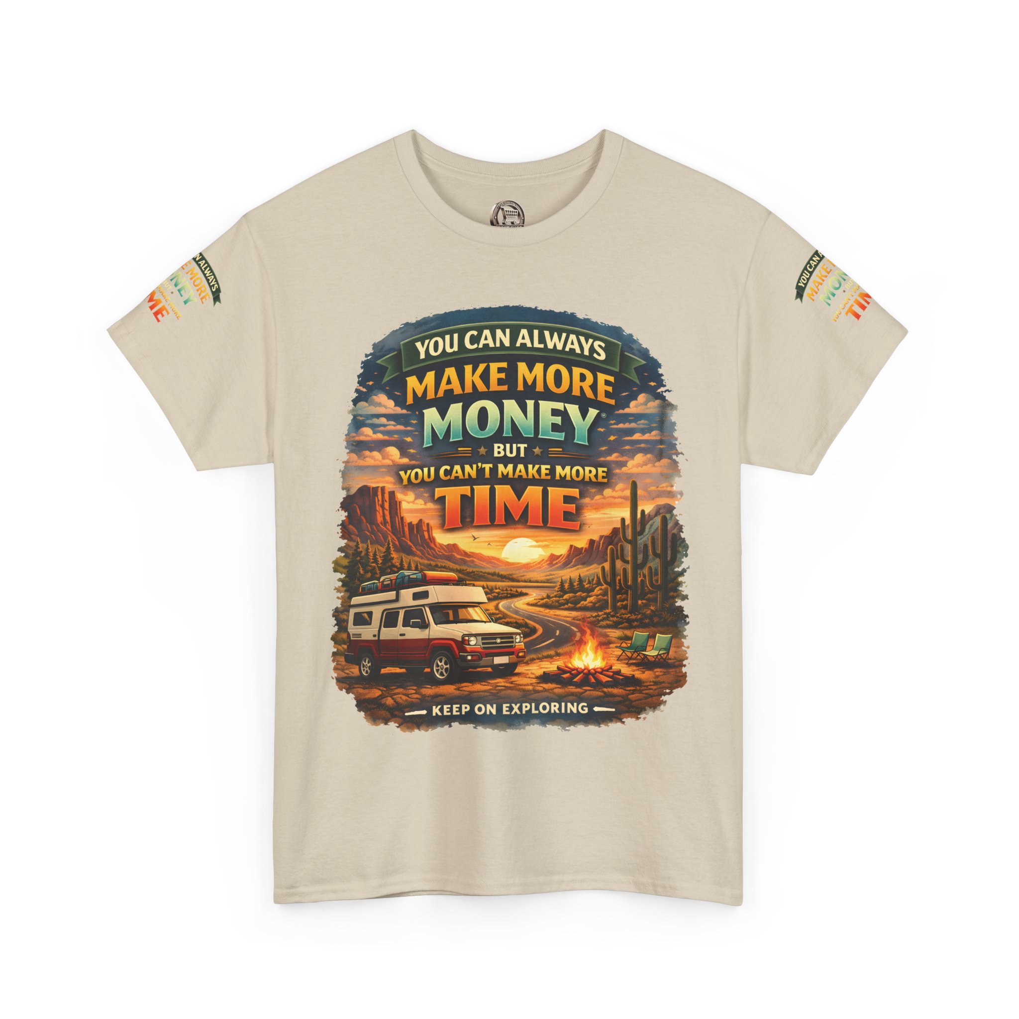 Unisex Heavy Cotton Tee — "You Can Always Make More Money" Design Scenic-Line