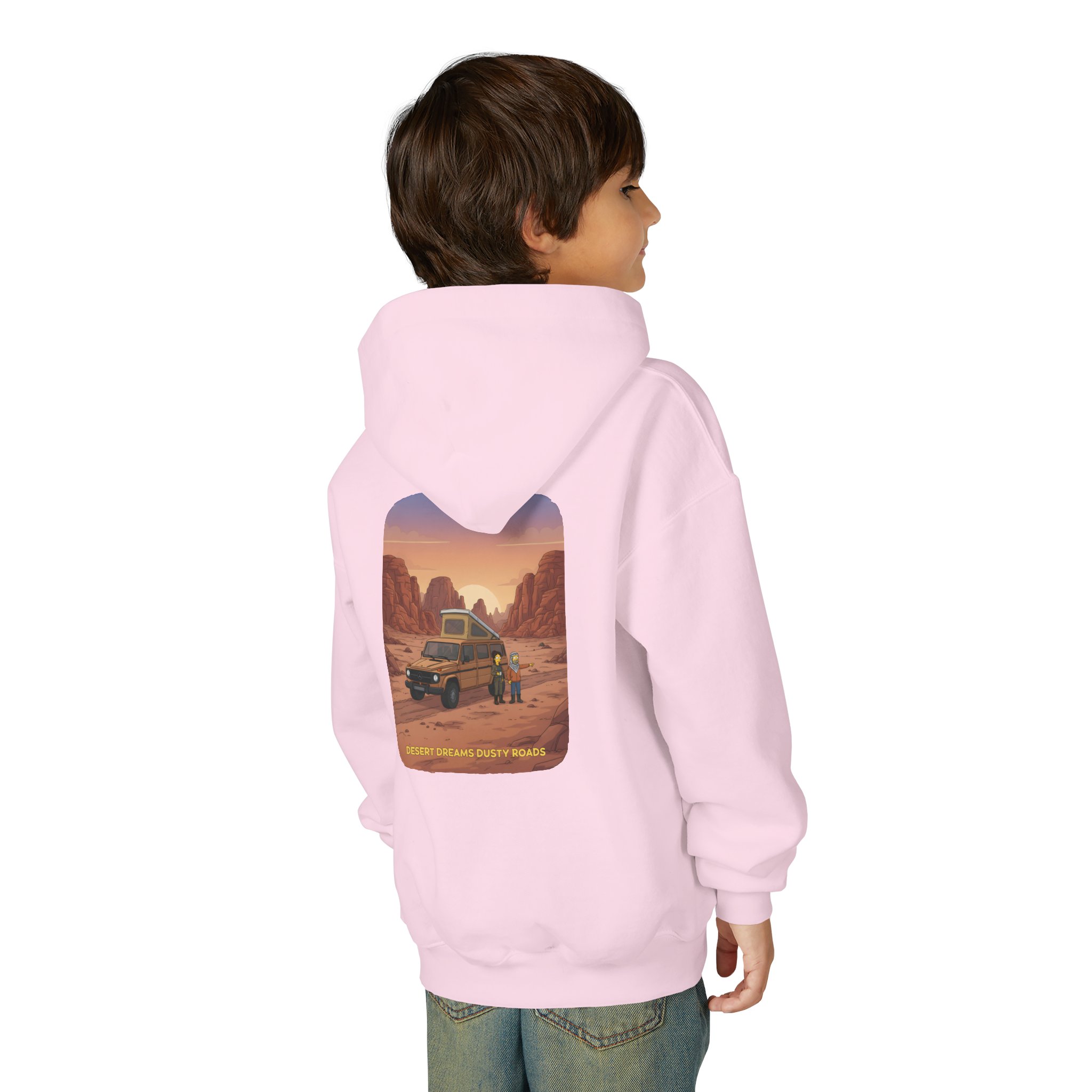 Youth Hoodie(Gildan) – "Desert Dreams Dusty Roads" (Design Sitcom-Line)