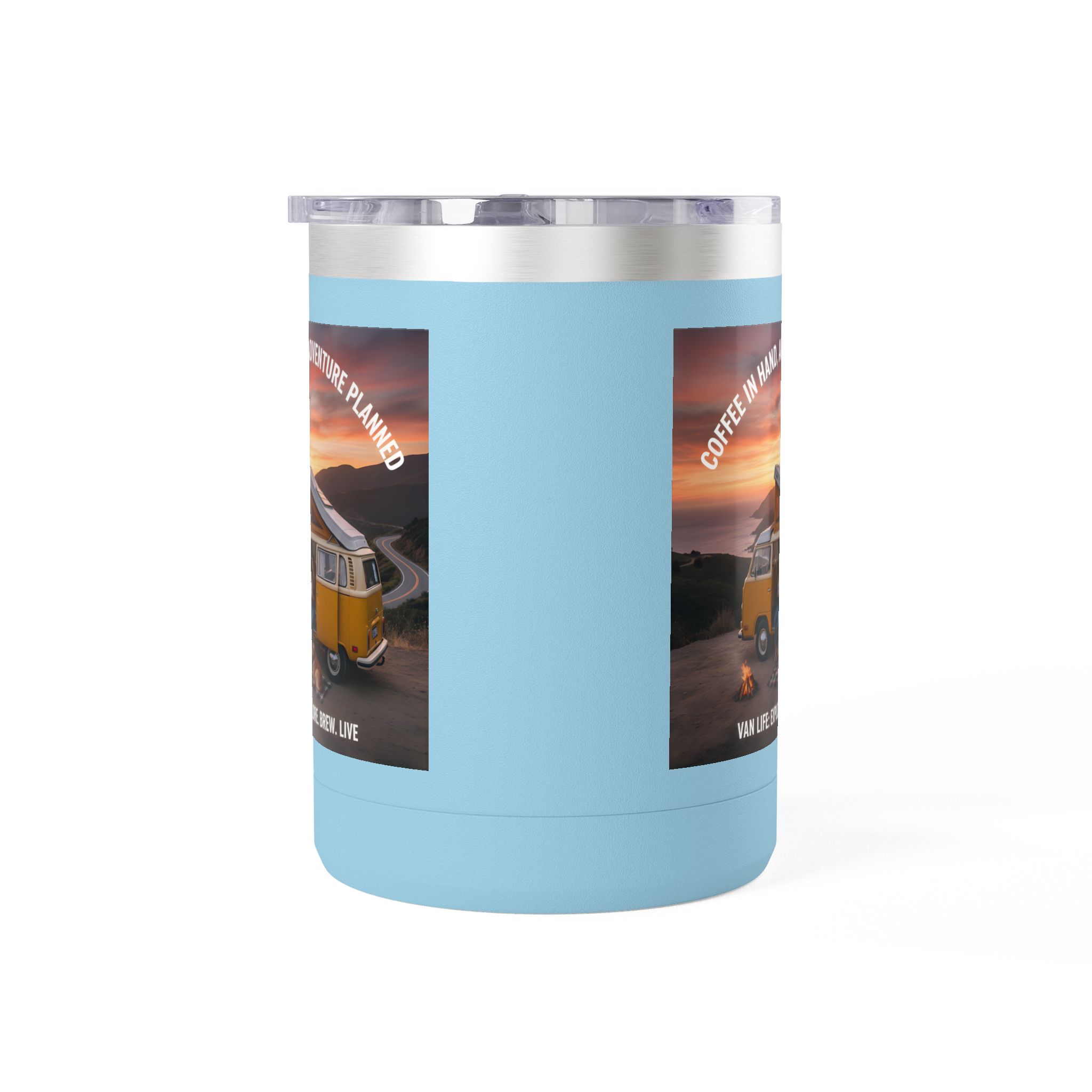 Coffee Mug Tumbler, 15oz — "Coffee in Hand, Adventure Planned"