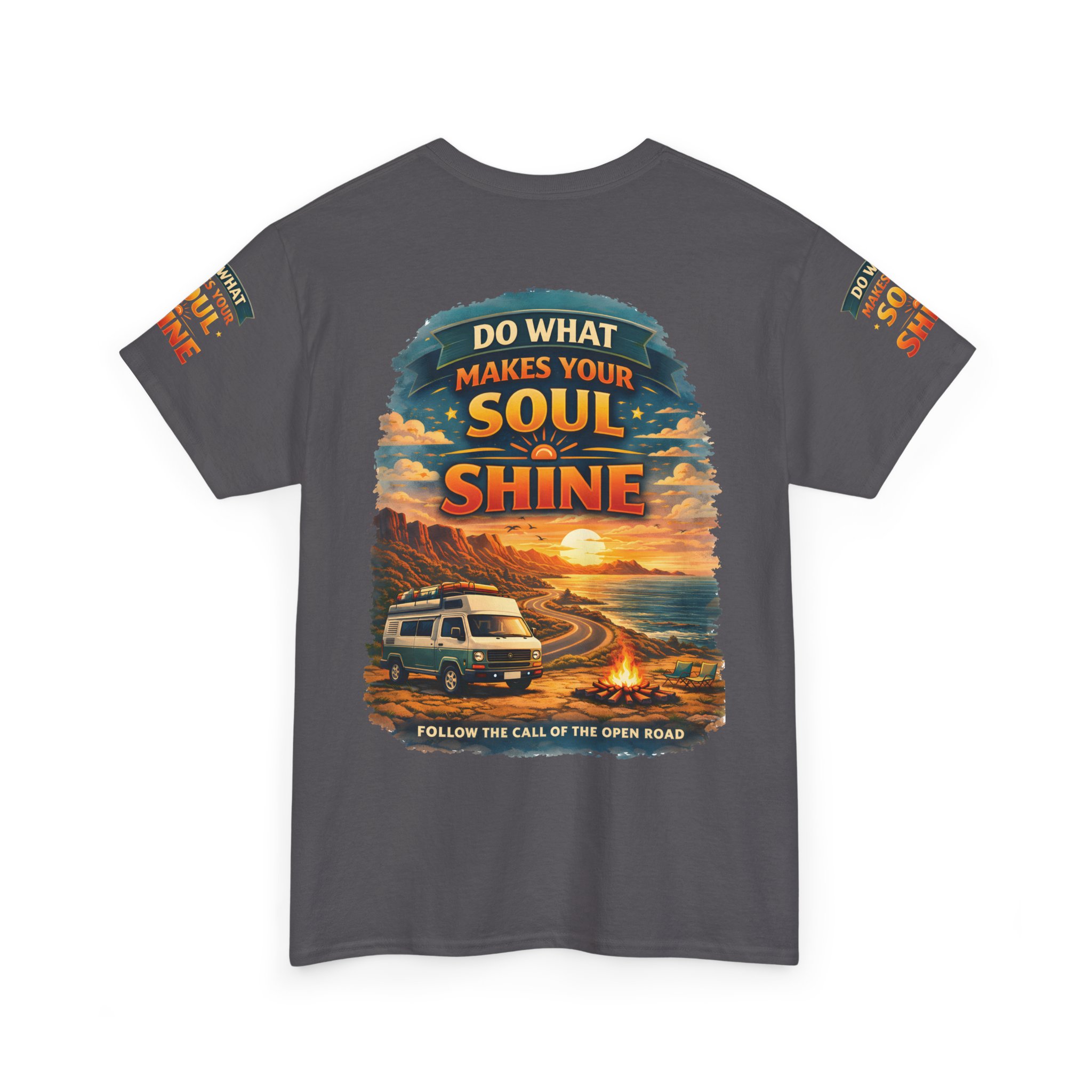 Unisex Heavy Cotton Tee — "Do What Makes Your Soul Shine" Design Scenic-Line