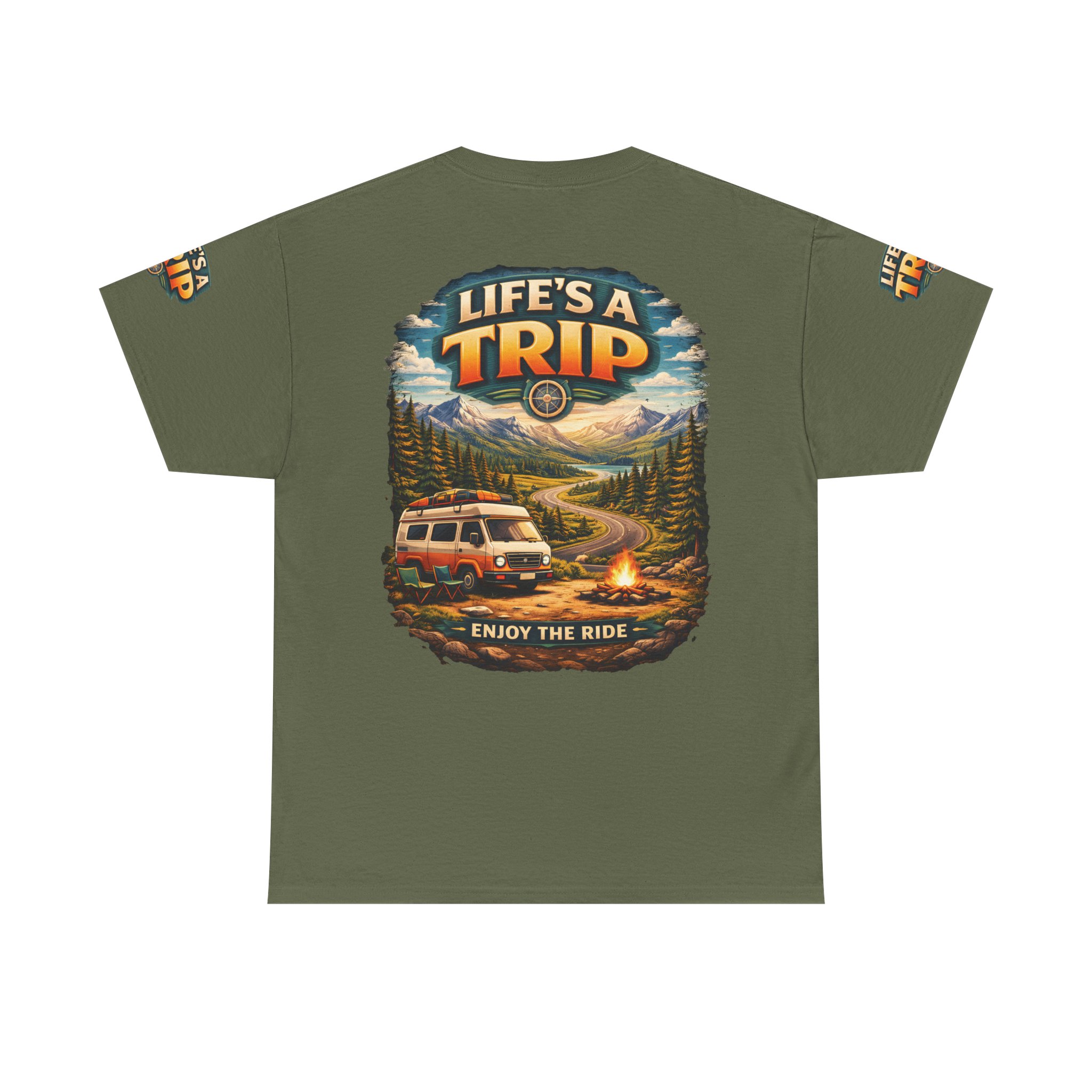 3849130027203900113_2048.jpeg Unisex Heavy Cotton Tee — "Live´s A Trip-Enjoy The Ride" Design Scenic-Line
