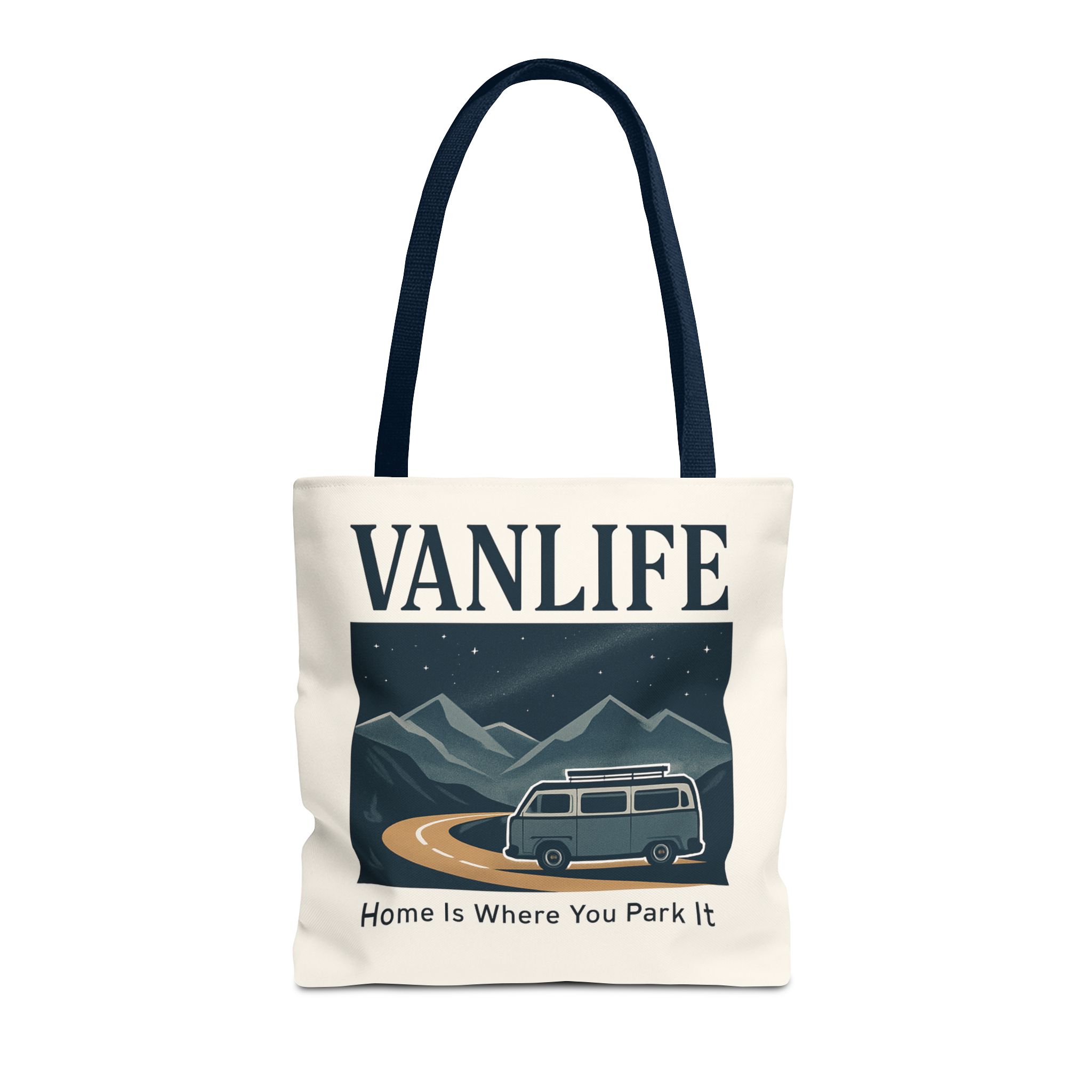 Vanlife Tote Bag — "Vanlife - Home Is Where You Park It" Campervan Beach/Adventure Tote