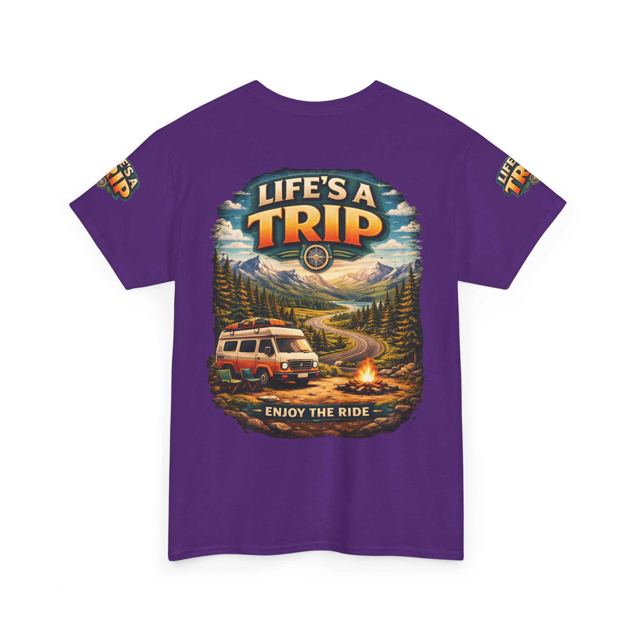 3892229370805999644_2048.jpeg Unisex Heavy Cotton Tee — "Live´s A Trip-Enjoy The Ride" Design Scenic-Line