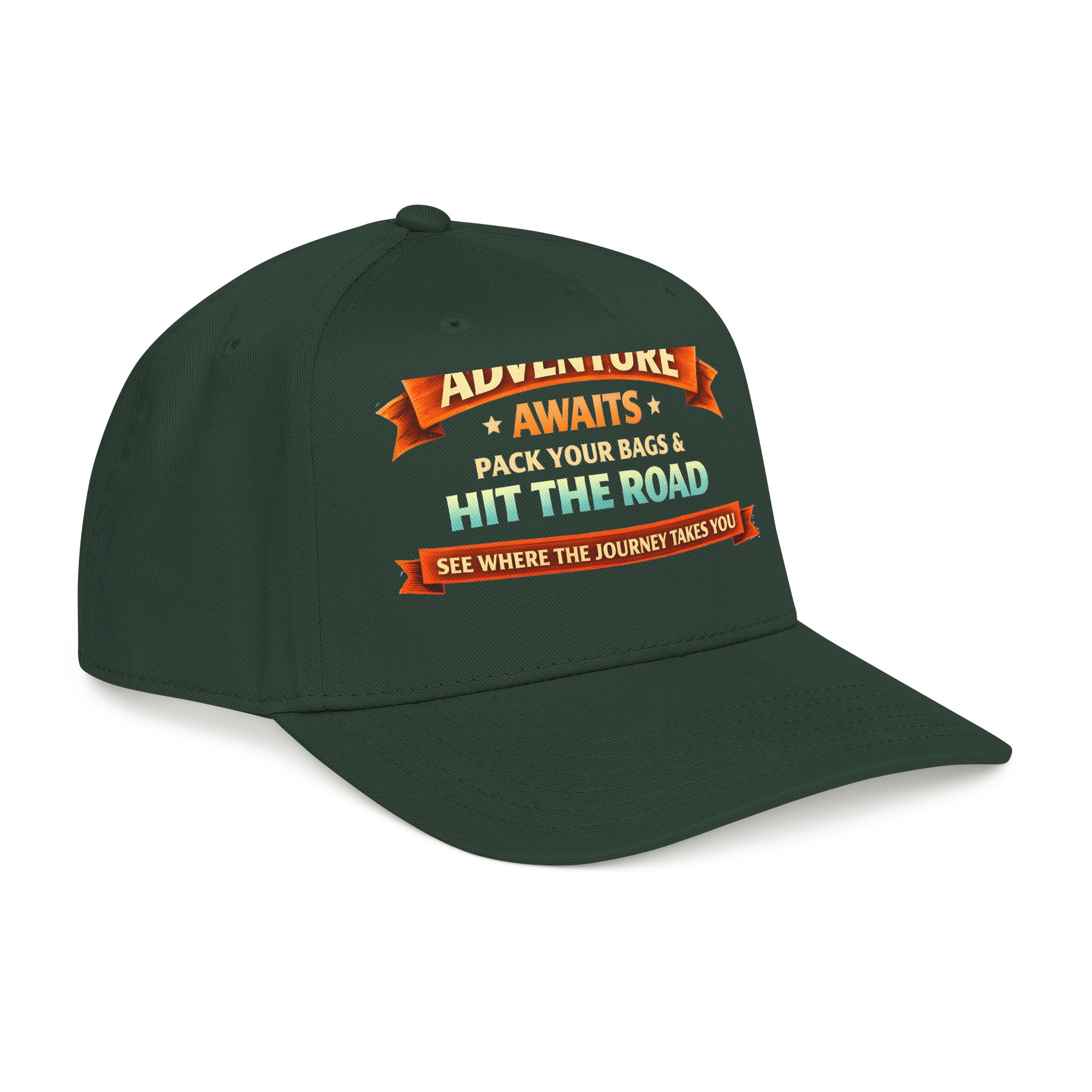 Baseball Cap - "Adventure Awaits-Pack Your Bags" Design Scenic-Line