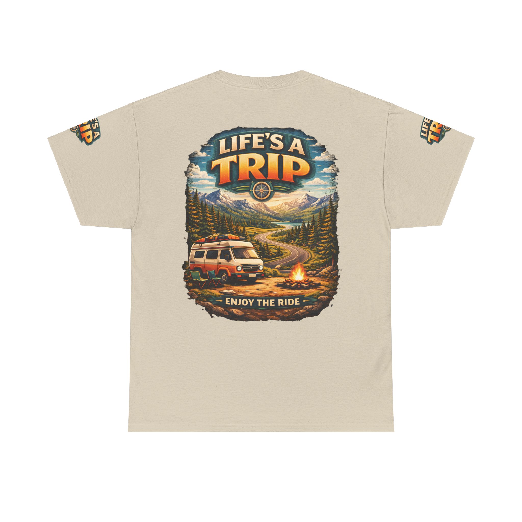 3901574405289109729_2048.jpeg Unisex Heavy Cotton Tee — "Live´s A Trip-Enjoy The Ride" Design Scenic-Line