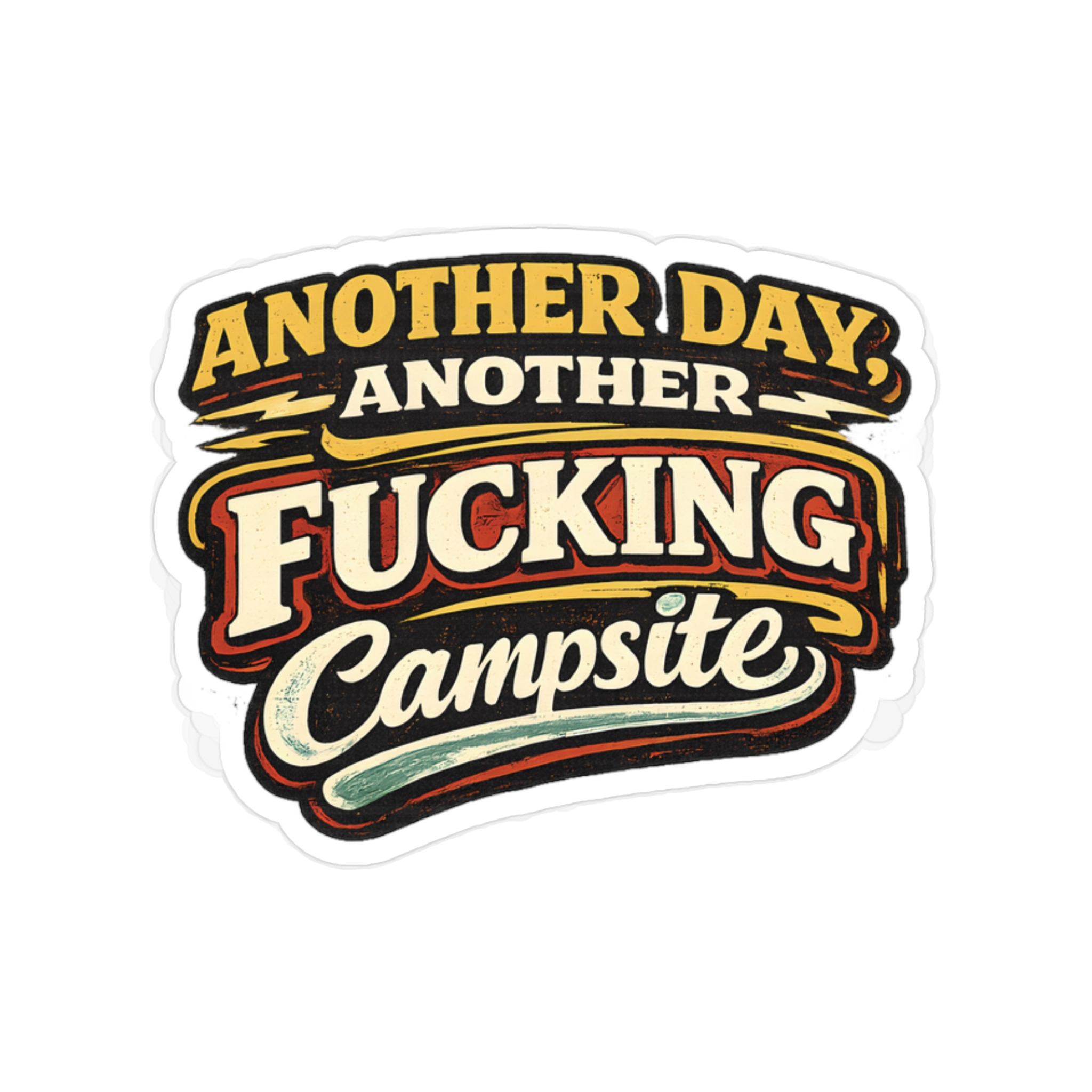 Transparent Outdoor Stickers – "Another Day" Design F**K-Line