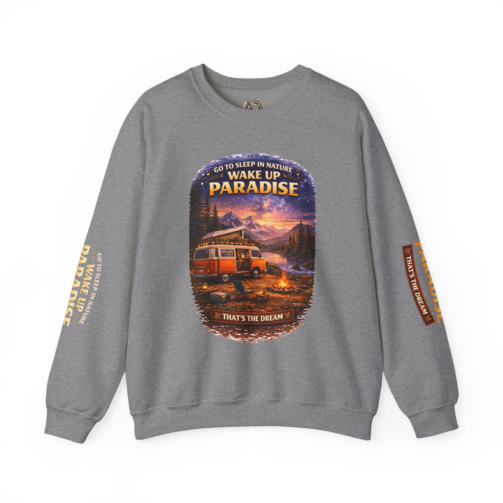 Unisex Heavy Blend™ Crewneck Sweatshirt — "Go To Sleep Nature " Design Scenic-Line