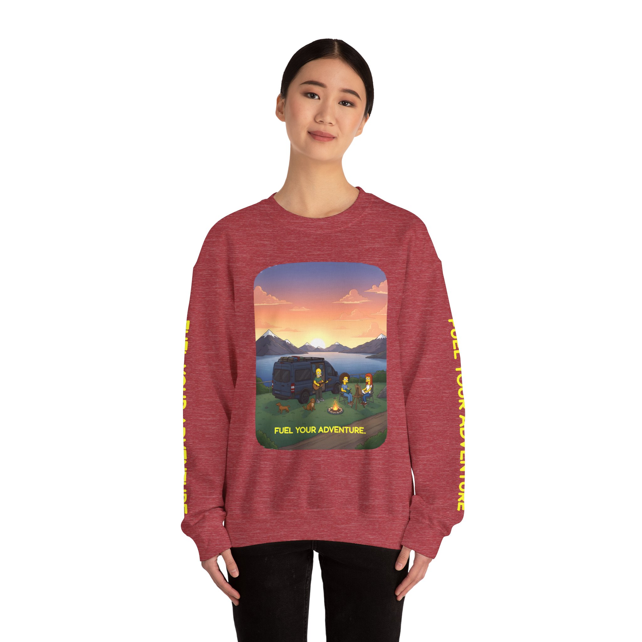 391391652227532620_2048.jpeg Unisex Heavy Blend™ Crewneck Sweatshirt — "Fuel Your Adventure" Design Sitcom-Line