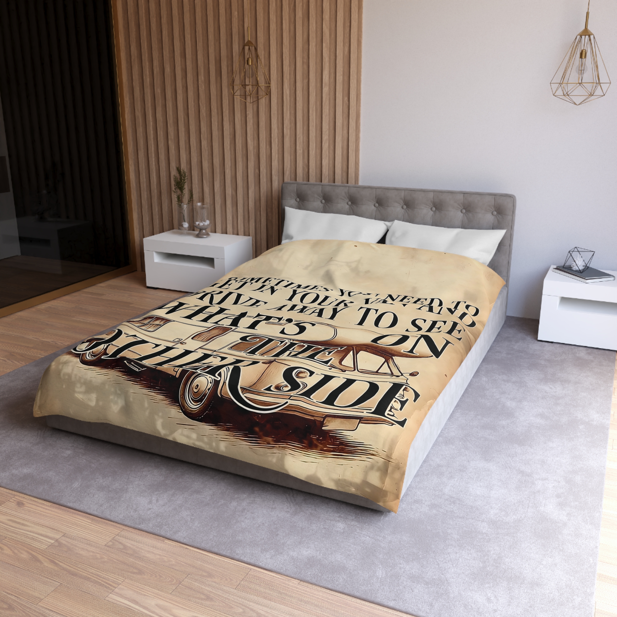 Duvet Cover — "Sometimes You Need to Get in Your Van and Drive Away to See What's on the Other Side"
