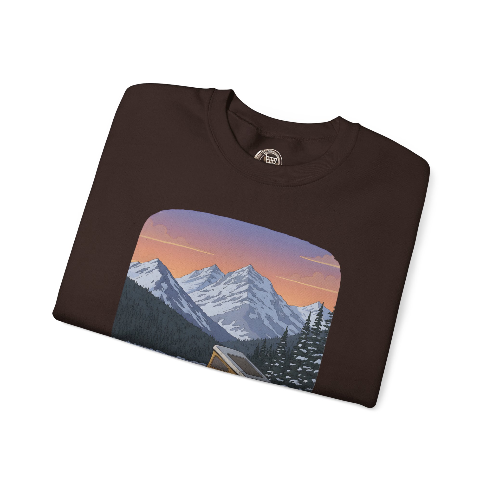 Unisex Heavy Blend™ Crewneck Sweatshirt — "Chase The Views-Not The Crowds"" Design Sitcom-Line