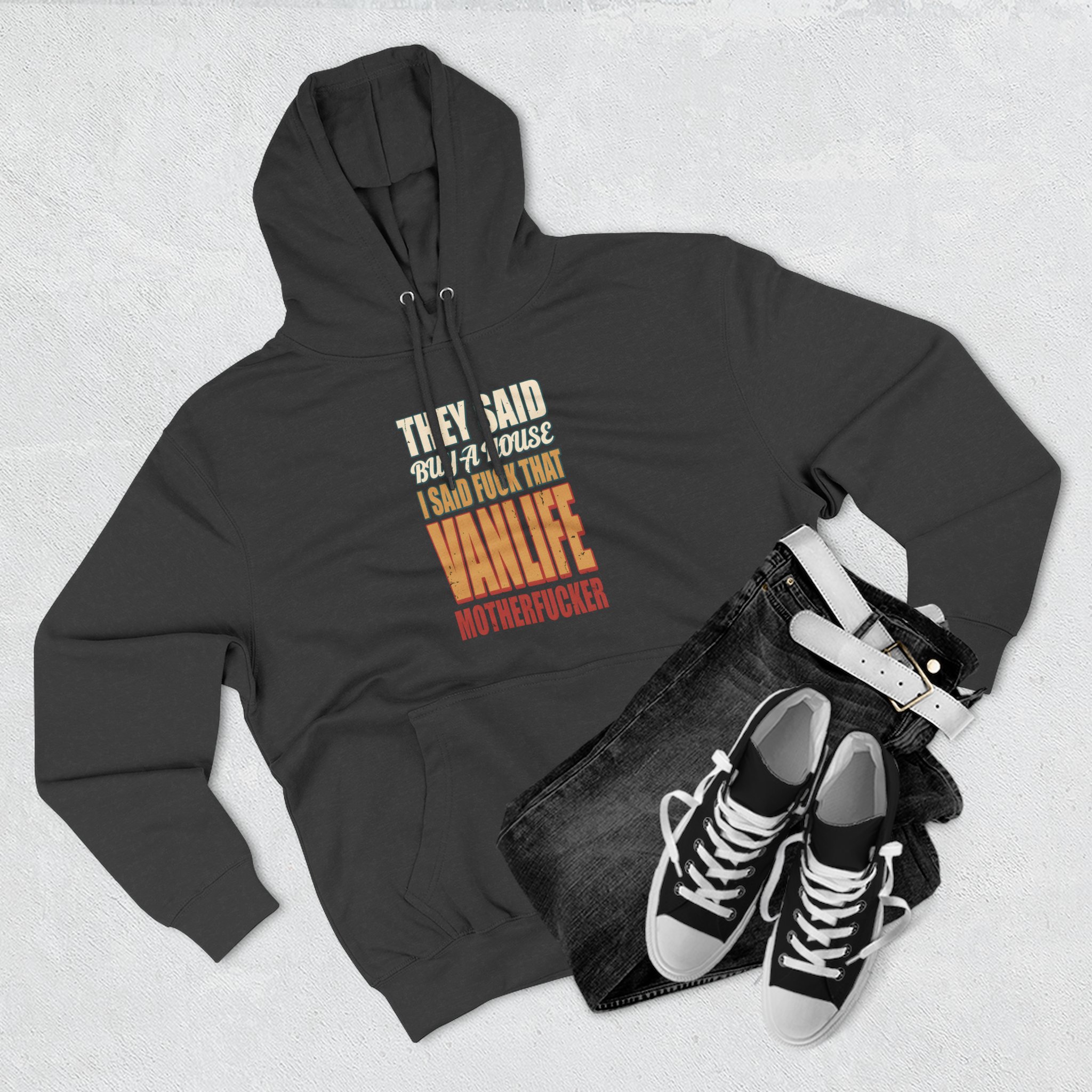 3927307122028608691_2048.jpeg Three-Panel Fleece Hoodie - "They Said Buy A House" Design F**K-Line