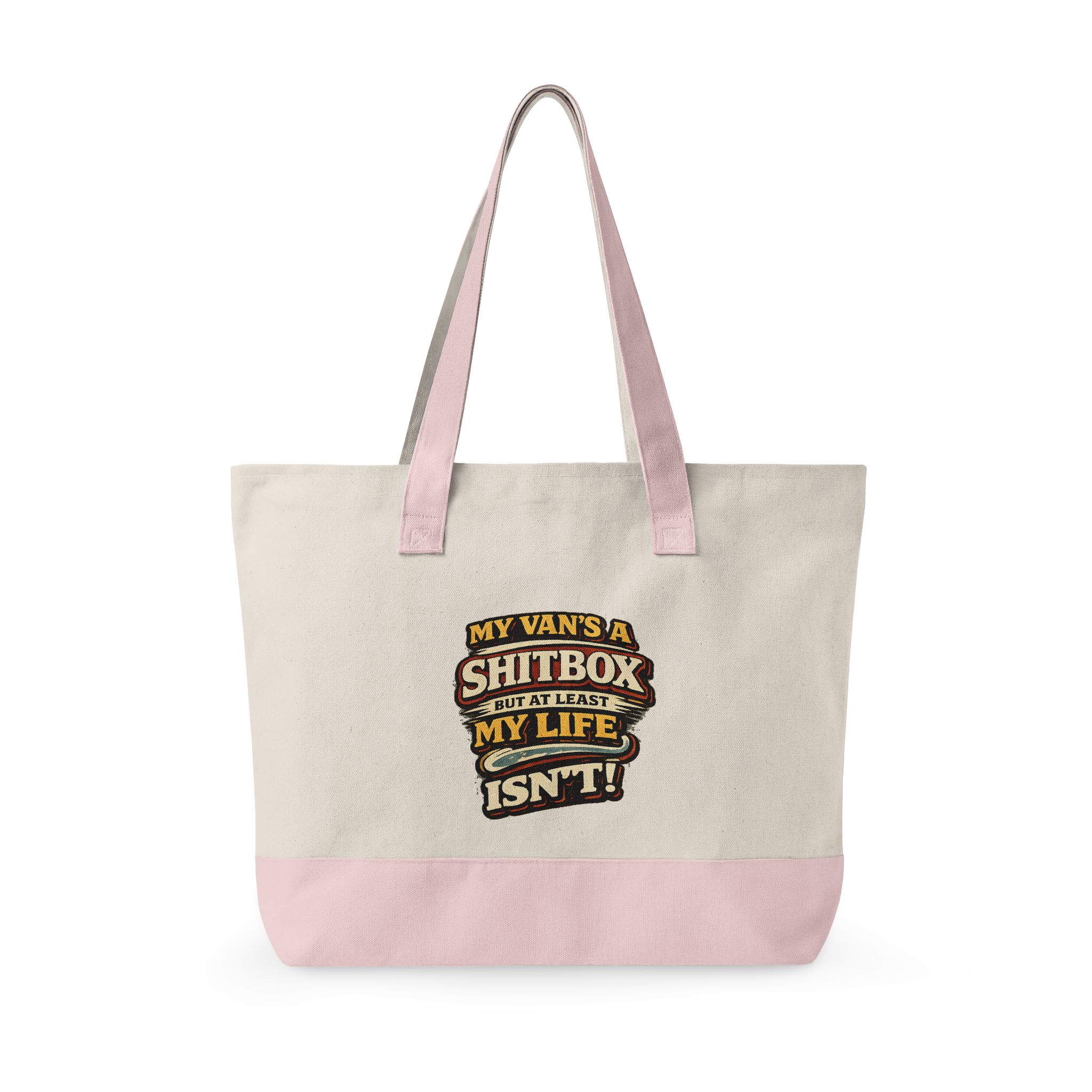 Zippered Canvas Tote — "My Vans A Shitbox" (Design F**K-Line)