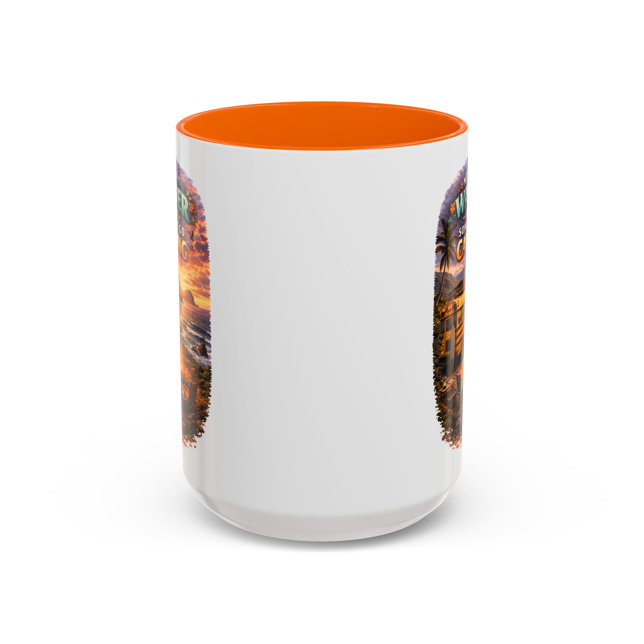 Accent Coffee Mug (11, 15oz) — "Not All Who Wander Are Lost" Design Scenic-Line