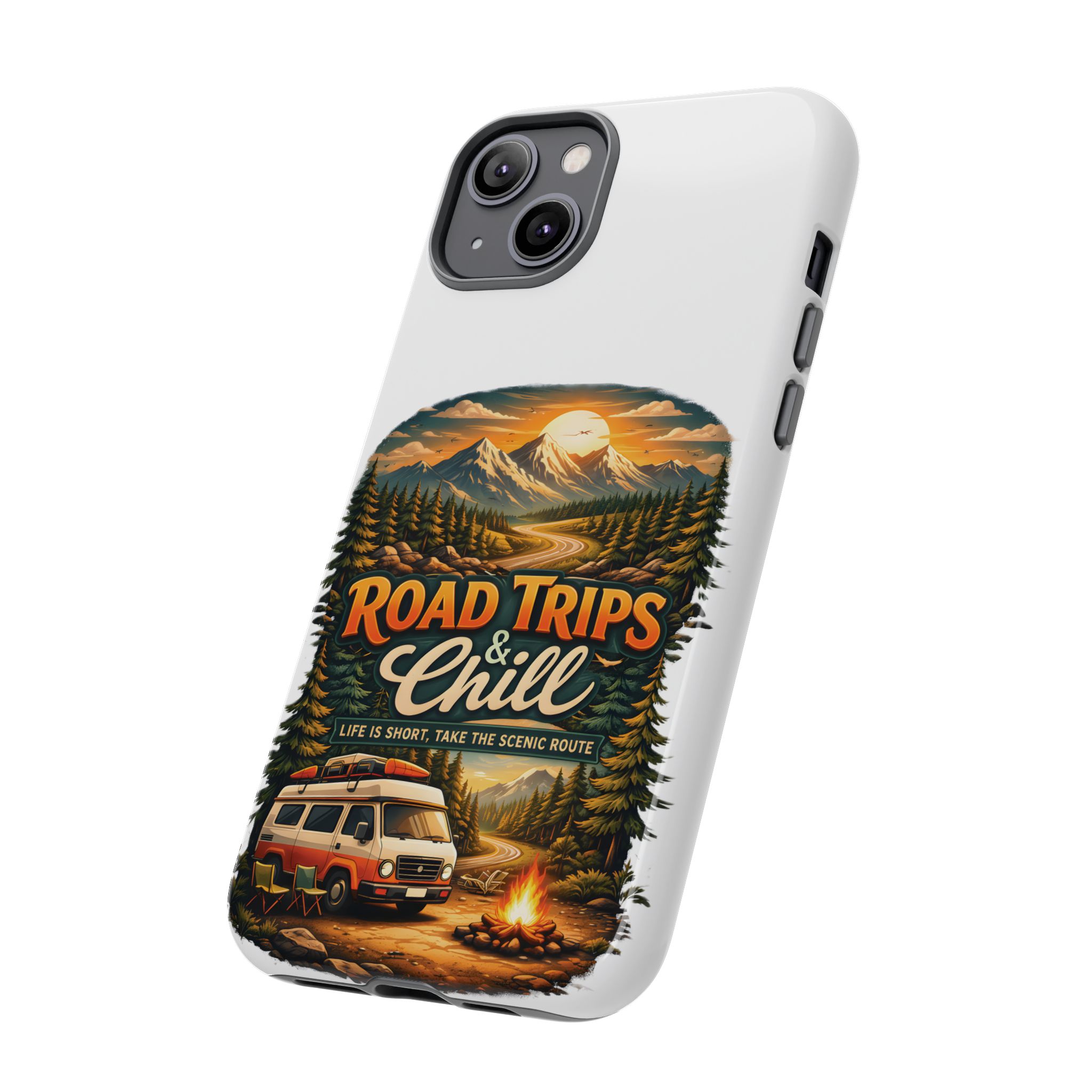 Phone Case — "Road Trips and Chill" (Design Scenic-Line)