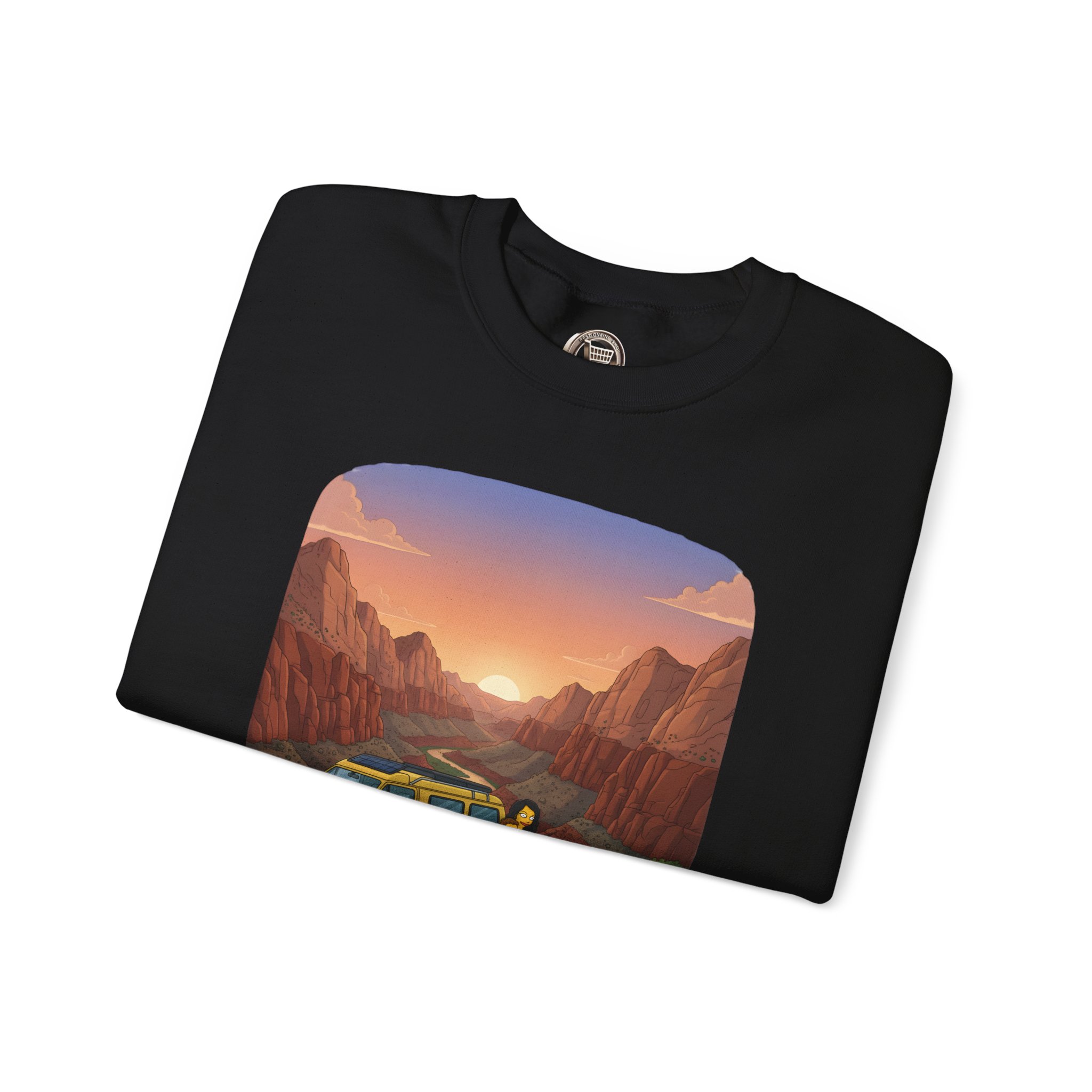 Unisex Heavy Blend™ Crewneck Sweatshirt — "Home Is Where You Park It" Design Sitcom-Line