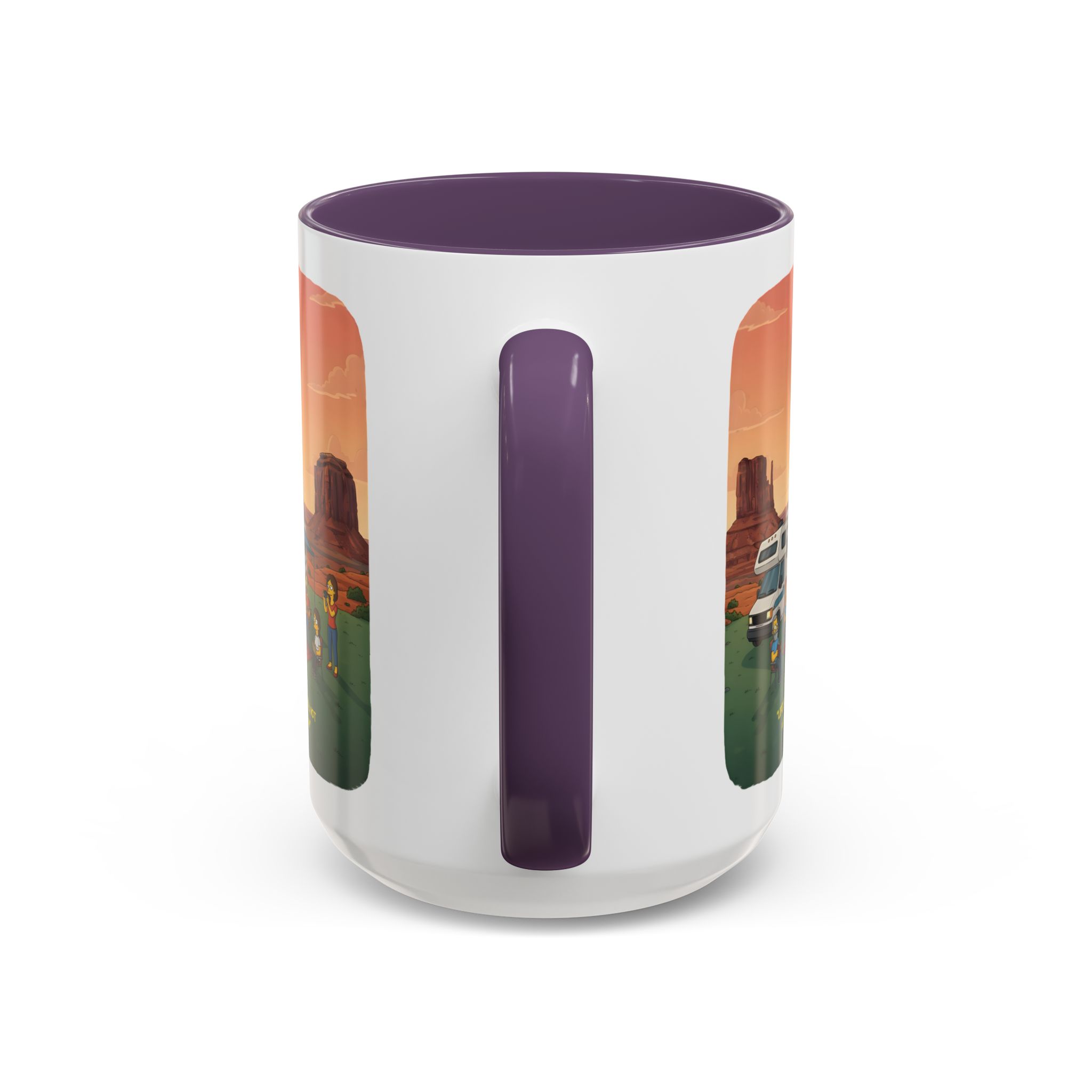Accent Coffee Mug (11, 15oz) — "Life Is A Journey-Not A Destination" Design Sitcom-Line