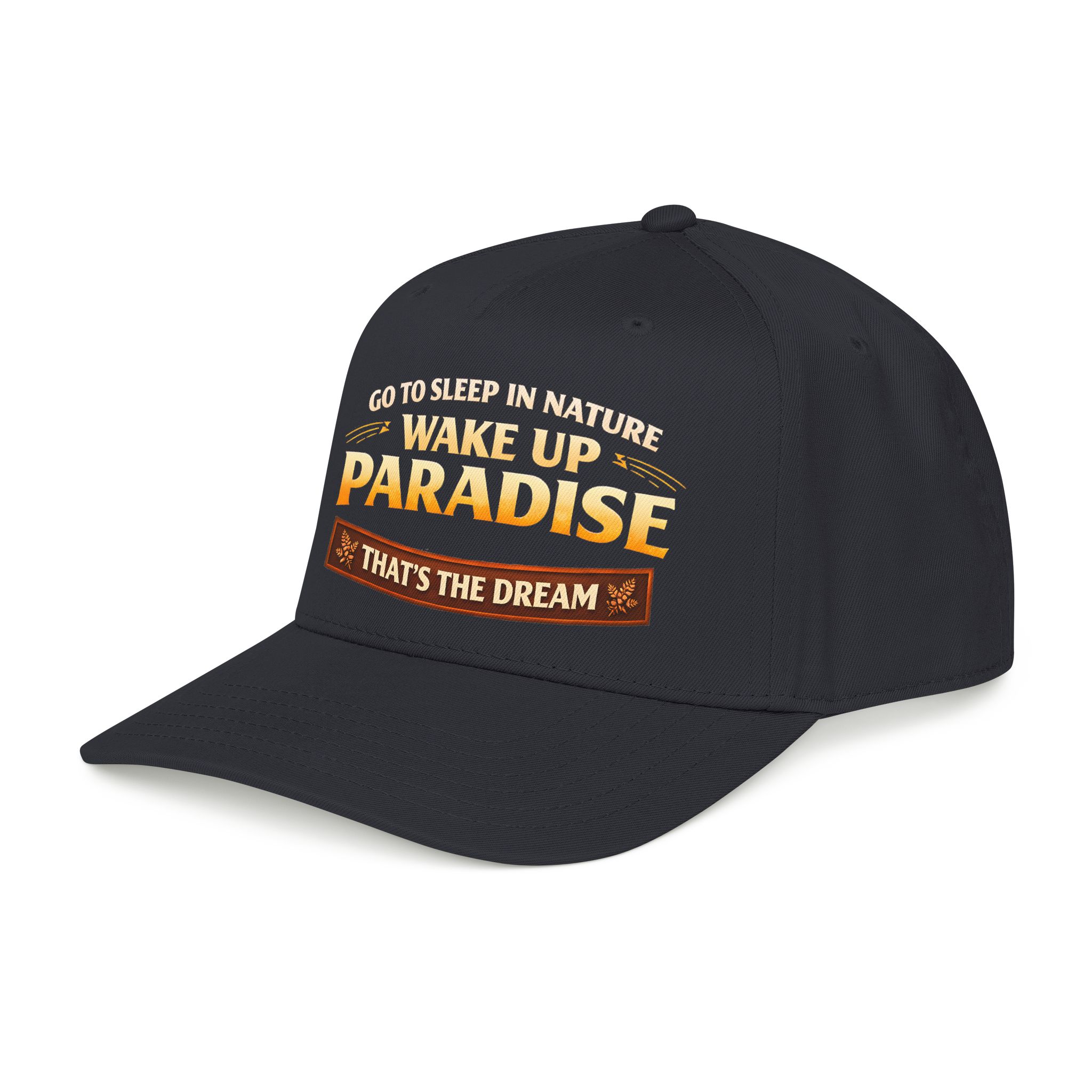 Baseball Cap - "Go sleep Nature-Wake Up Paradise" Design Scenic-Line