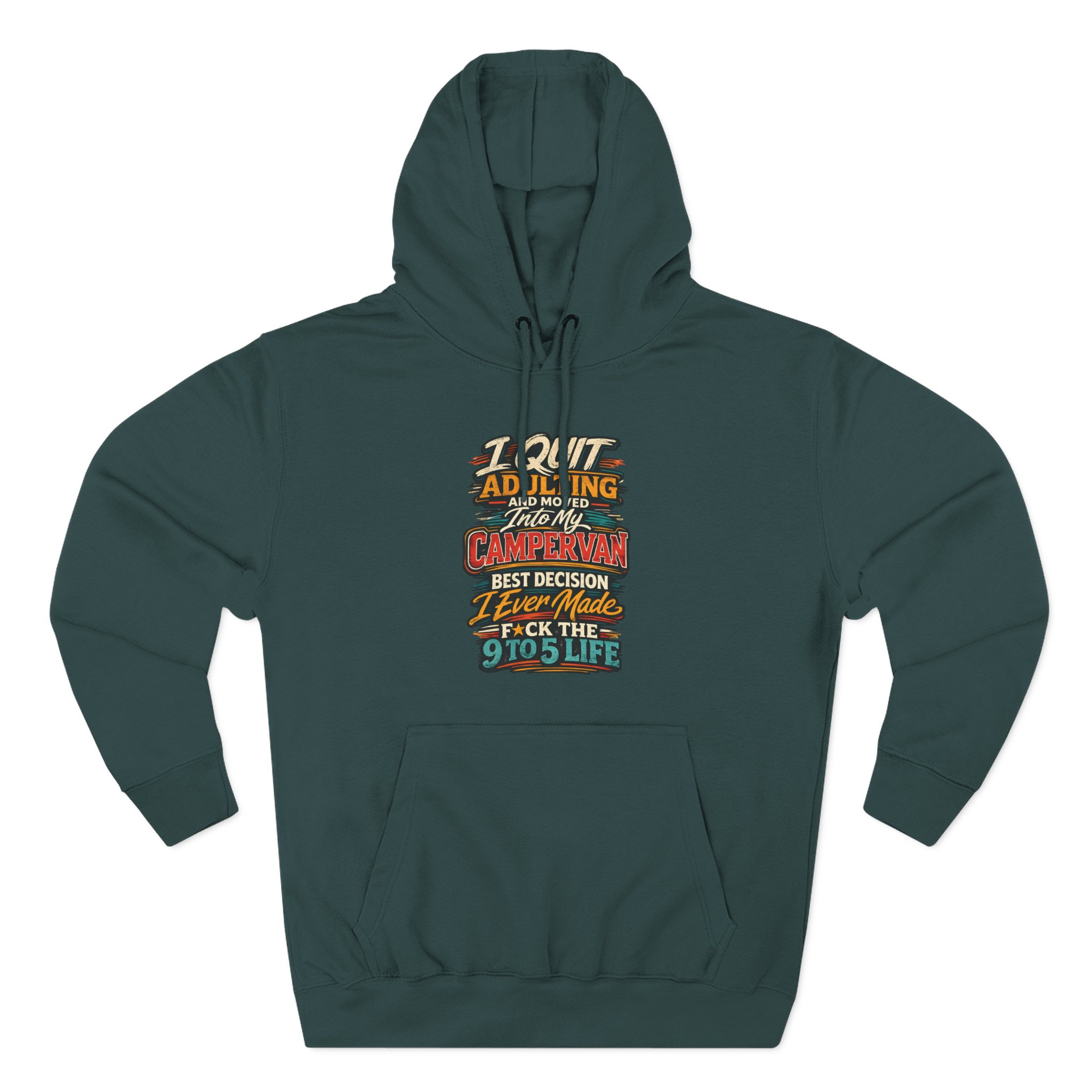 3958454176266458584_2048.jpeg Three-Panel Fleece Hoodie - "I Quit Adulting" Design F**K-Line