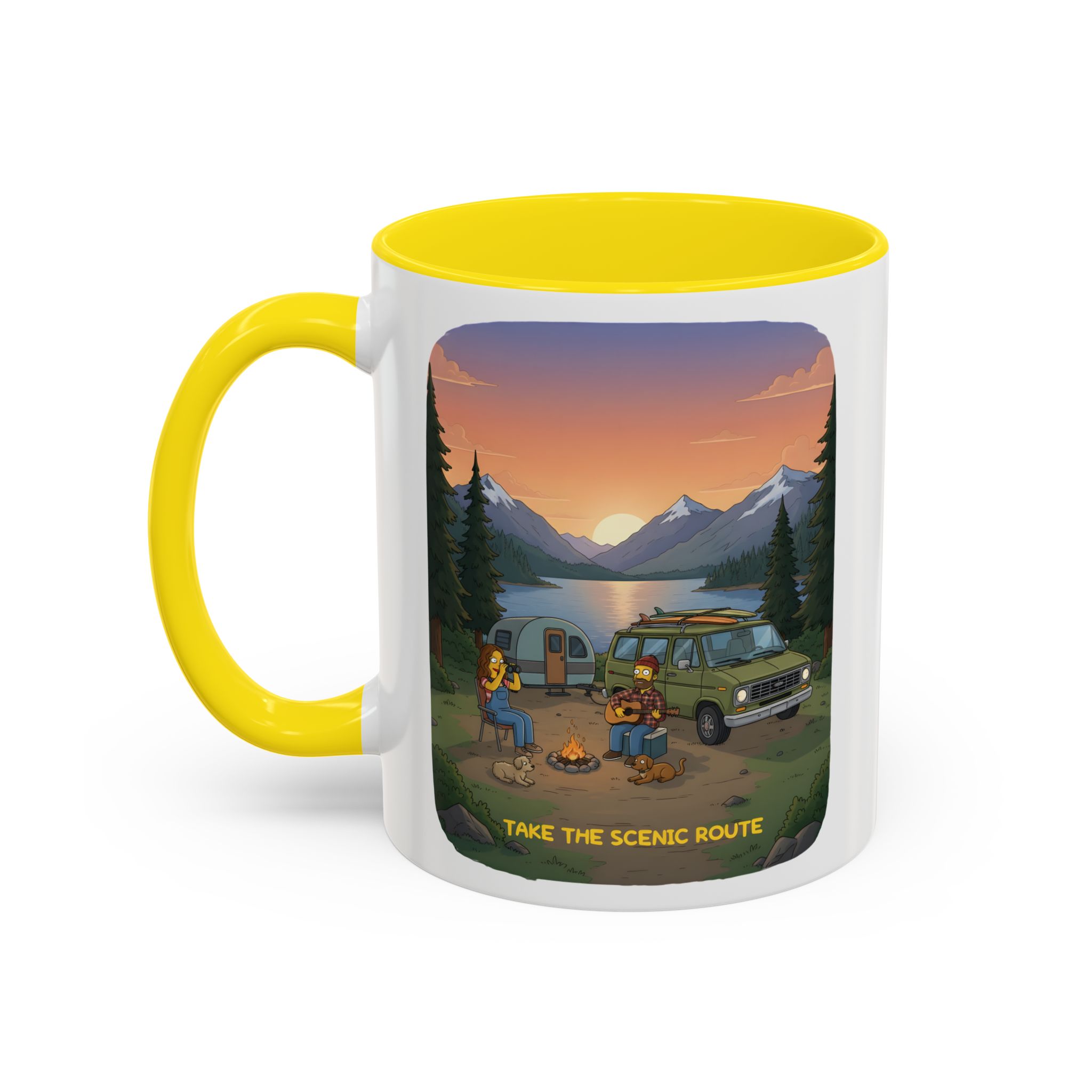 396628087795778797_2048.jpeg Accent Coffee Mug (11, 15oz) — "Take The Scenic Route" Design Sitcom-Line