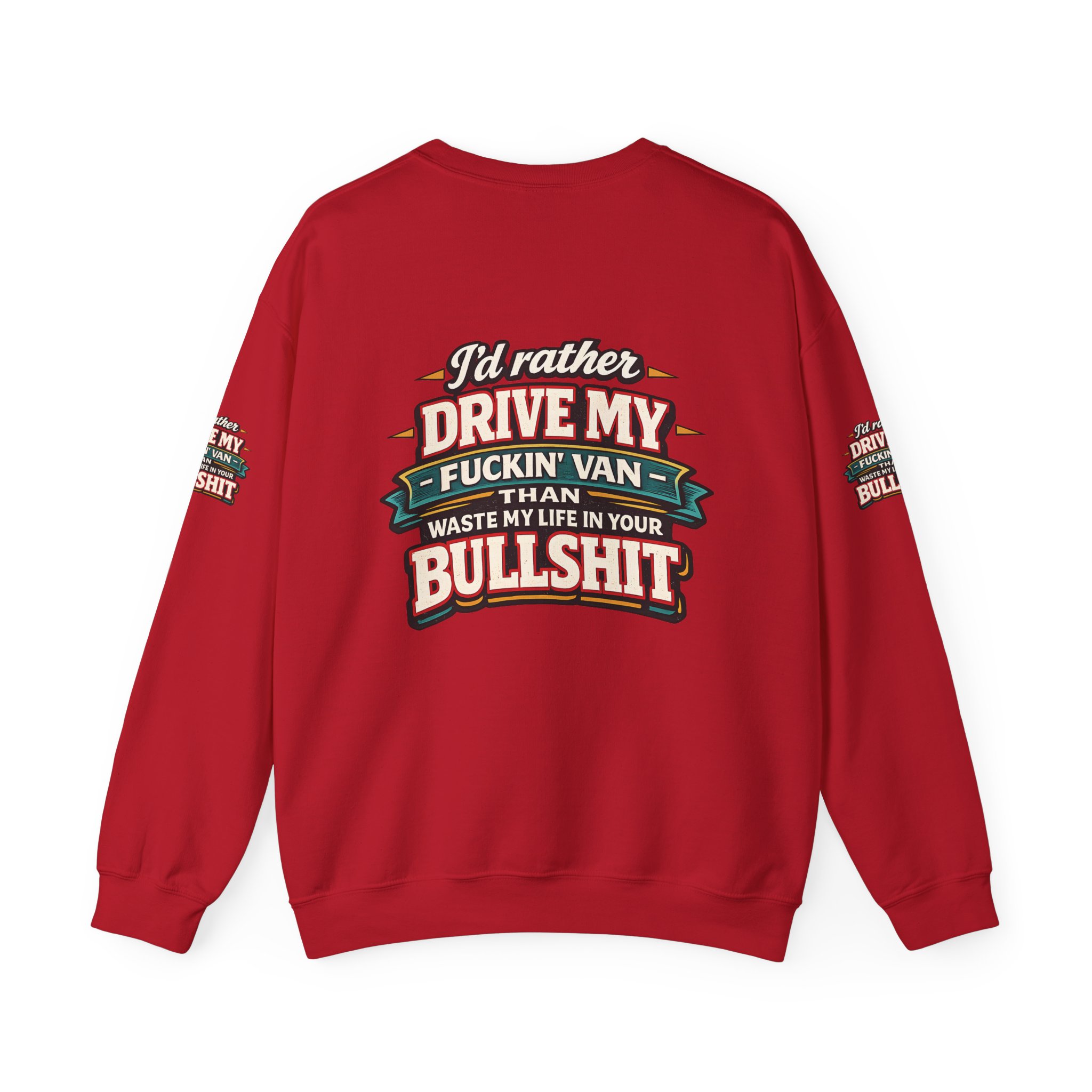 3970598889330912706_2048.jpeg Unisex Heavy Blend™ Crewneck Sweatshirt — "I´d Rather Drive My Fucking Van" Design F**K-Line