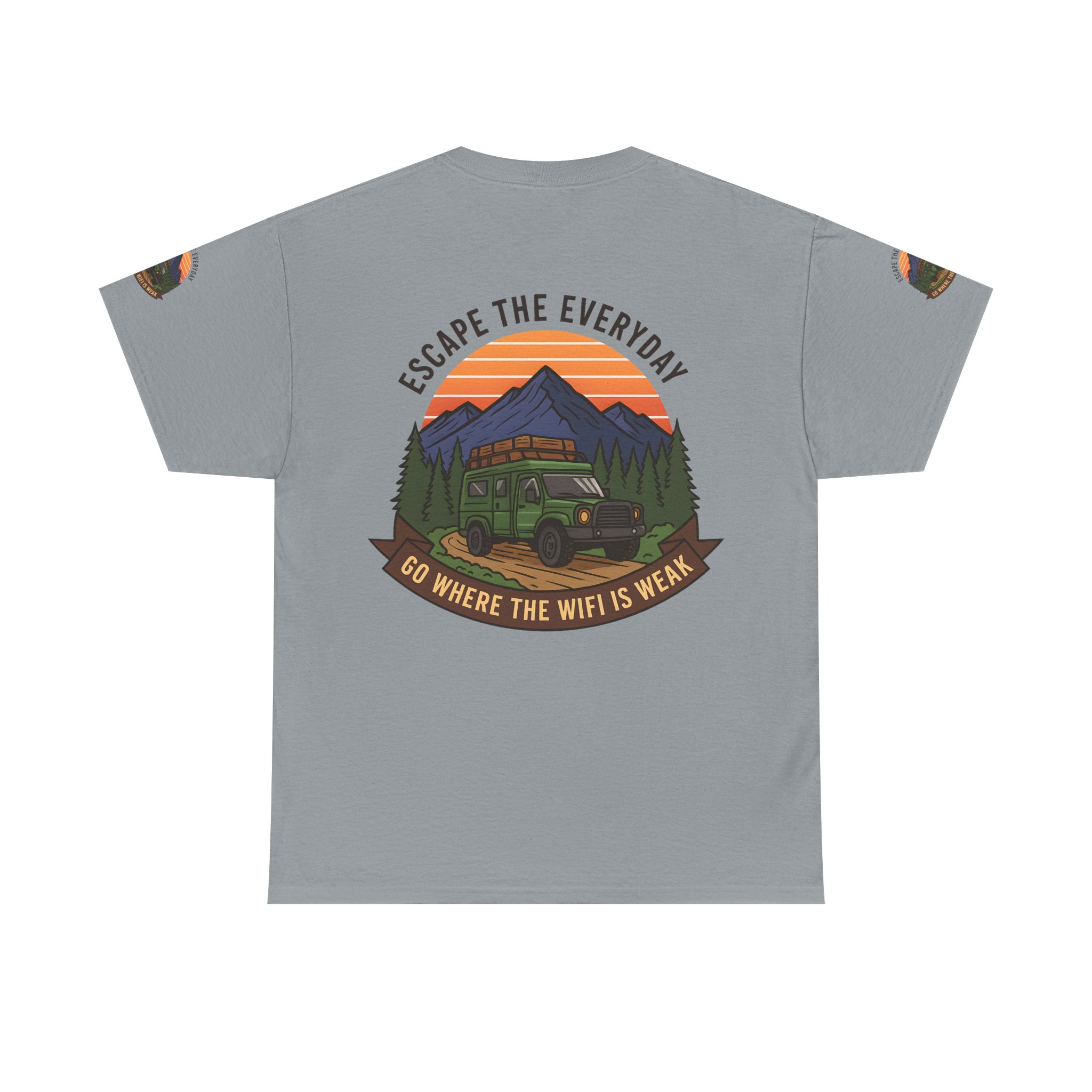 3974440527836586343_2048.jpeg Unisex Heavy Cotton Tee — "Go Where the WiFi Is Weak" Adventure Shirt