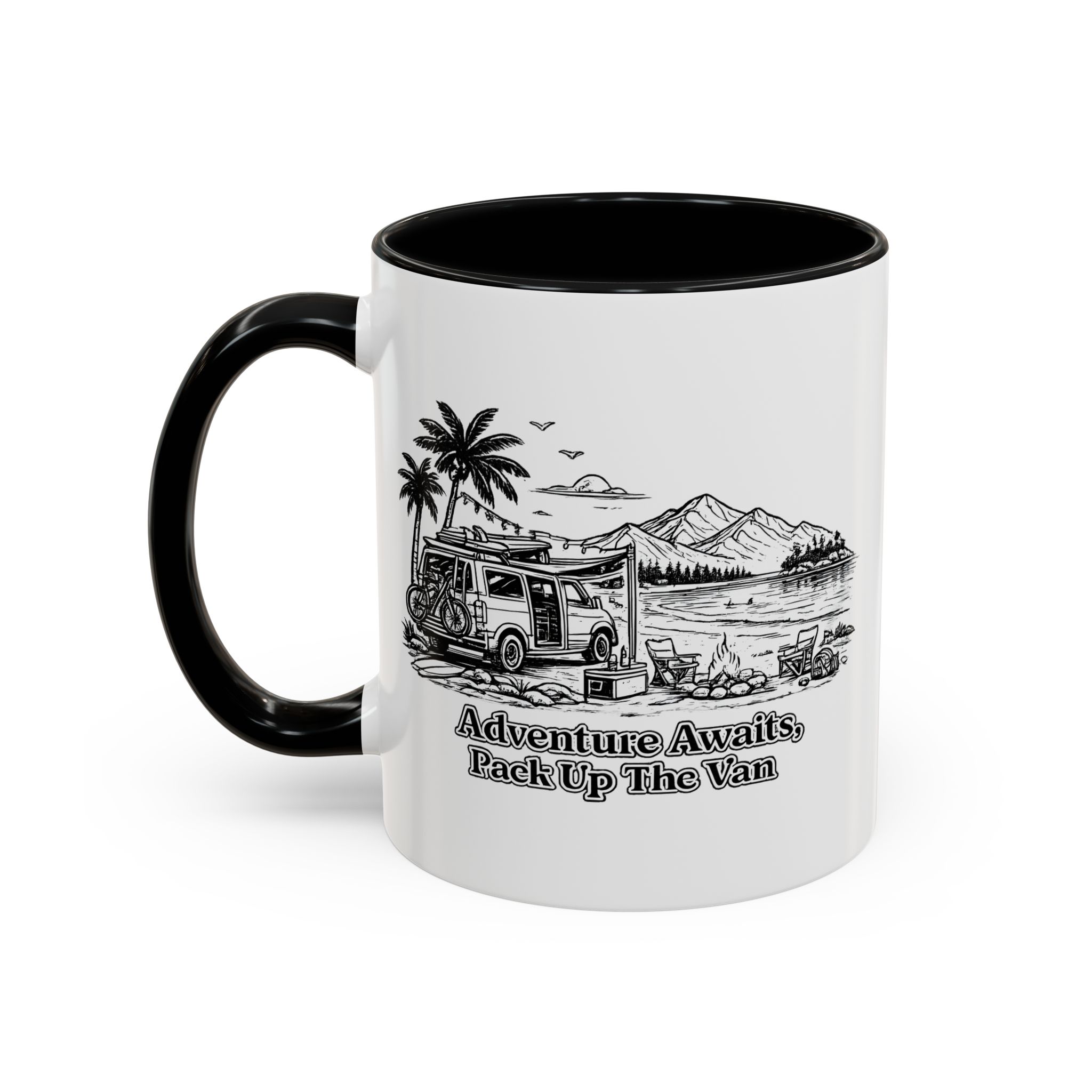 3974552624294165920_2048.jpeg Accent Coffee Mug (11, 15oz) — "Adventure Awaits,Pack Up The Van" Design Minimal-Line