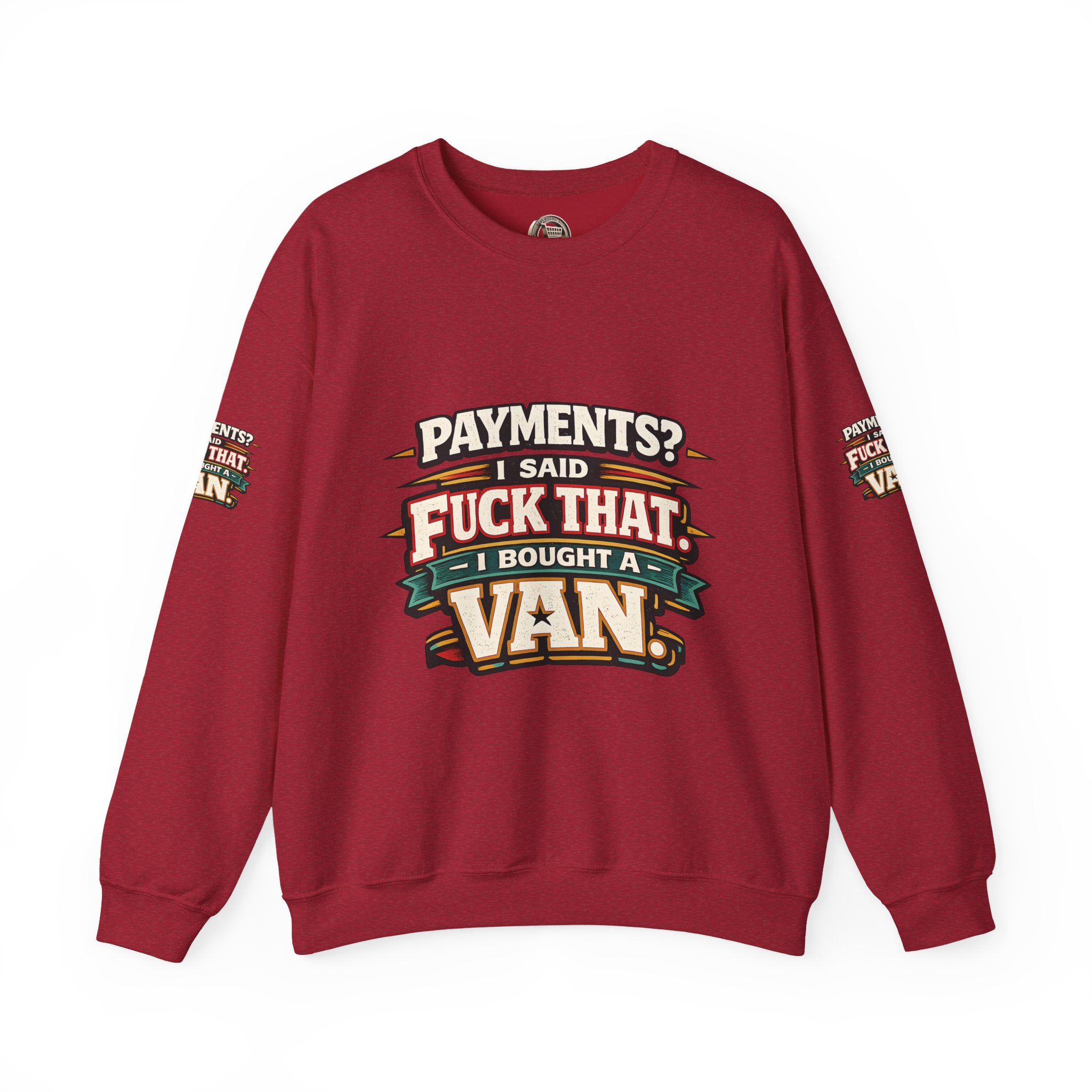 Unisex Heavy Blend™ Crewneck Sweatshirt — "Payments?I Said" Design F**K-Line