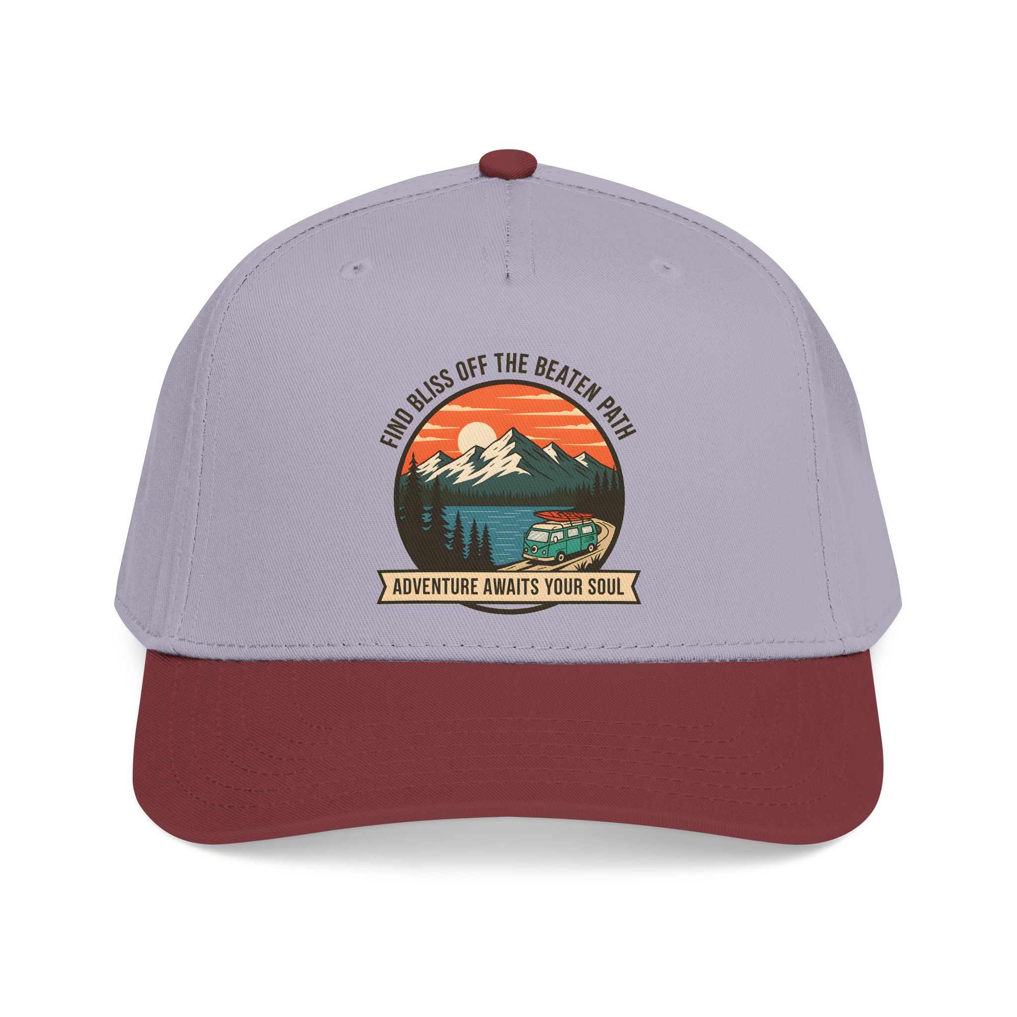 3977563502947066777_2048.jpeg Baseball Cap — "Find Bliss of the beaten patch-Adventure Awaits Your Soul" Vintage Mountain Camp Camper Design