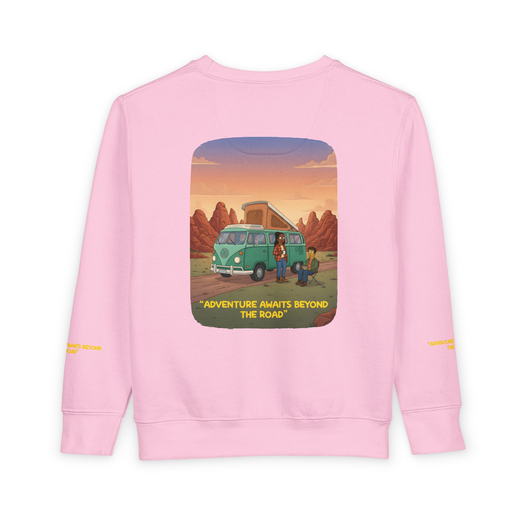 3978408991096386856_2048-1.jpeg Toddler Sweatshirt - "Adventure Awaits Beyond The Road" (Design Sitcom-Line)