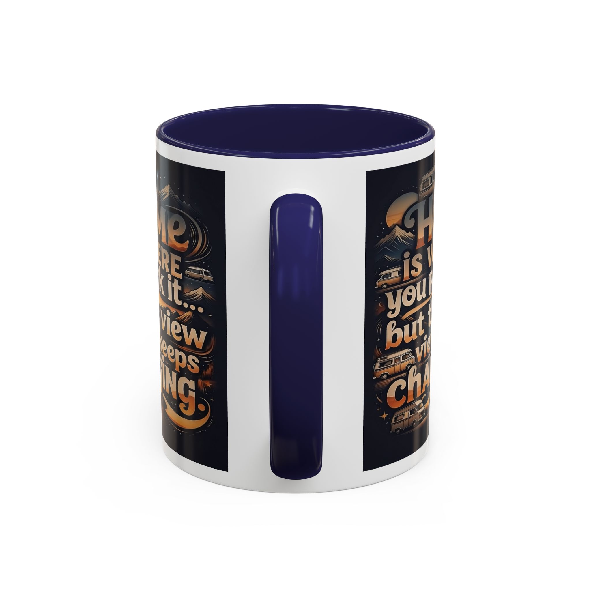 3988627556157198583_2048.jpeg Coffee Mug — "Home Is Where You Park It -But The View keep Changing" Accent Campervan Travel Mug