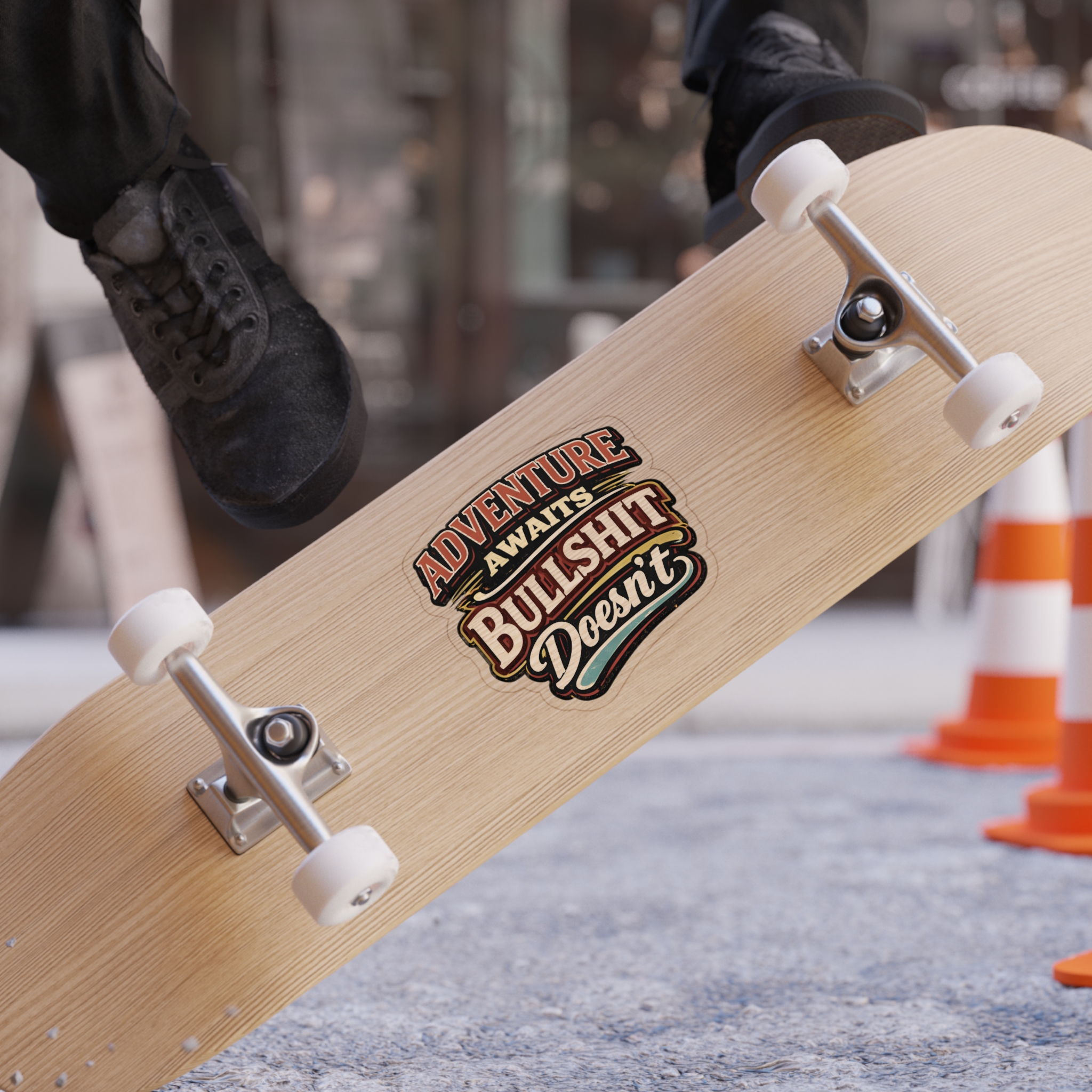 Transparent Outdoor Stickers – "Adventure Awaits" Design F**K-Line