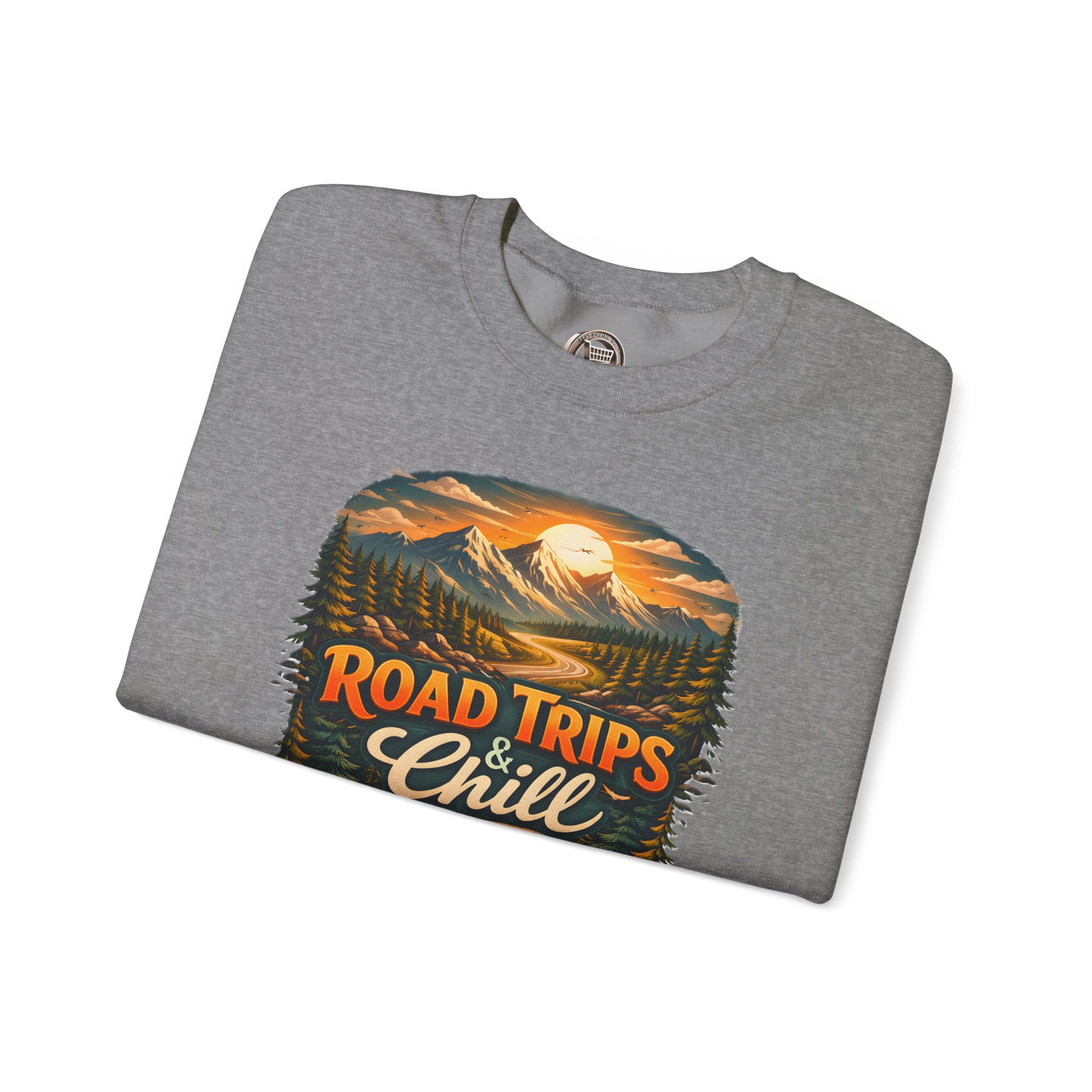 3989699460911369428_2048.jpeg Unisex Heavy Blend™ Crewneck Sweatshirt — "Road Trips & Chill" Design Scenic-Line