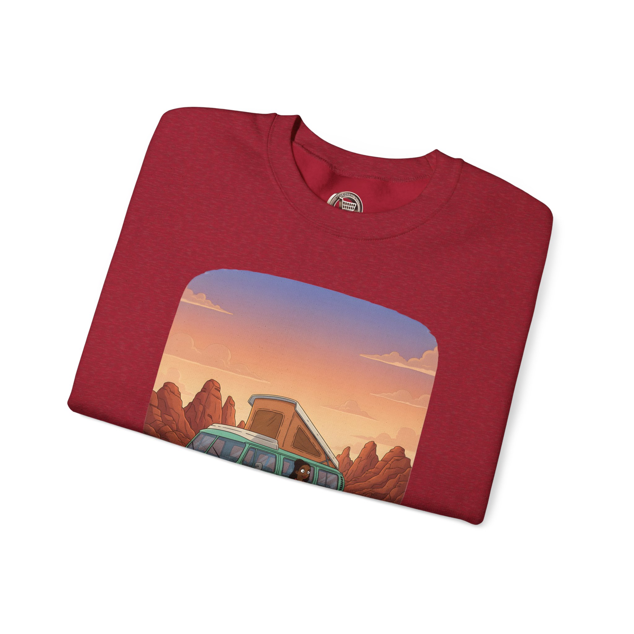 3995618277914966103_2048.jpeg Unisex Heavy Blend™ Crewneck Sweatshirt — "Adventure Awaits Beyond The Road" Design Sitcom-Line