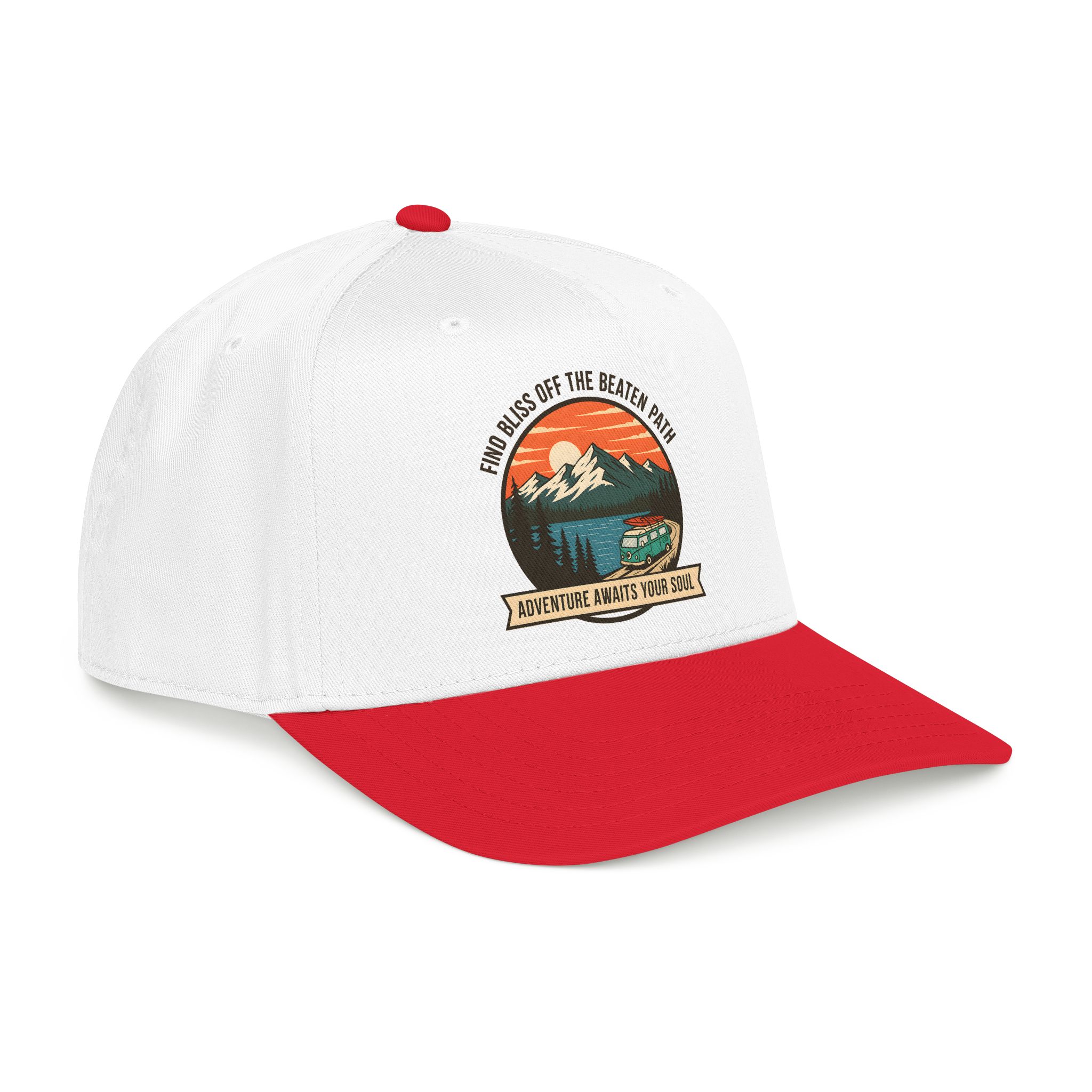3999219455158015862_2048.jpeg Baseball Cap — "Find Bliss of the beaten patch-Adventure Awaits Your Soul" Vintage Mountain Camp Camper Design