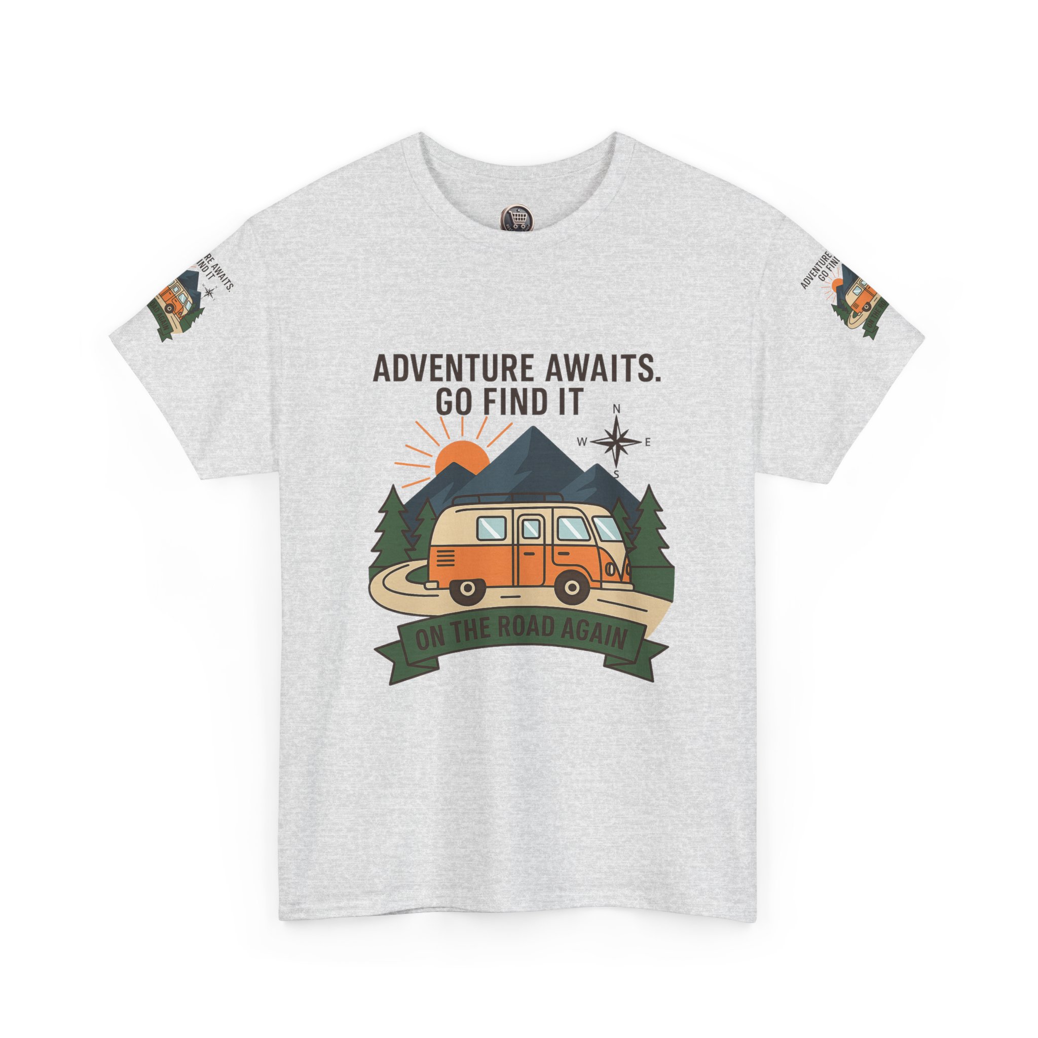 3999499071441083068_2048.jpeg Unisex Heavy Cotton Tee — 'Adventure Awaits. Go Find It' Camper Van T‑Shirt