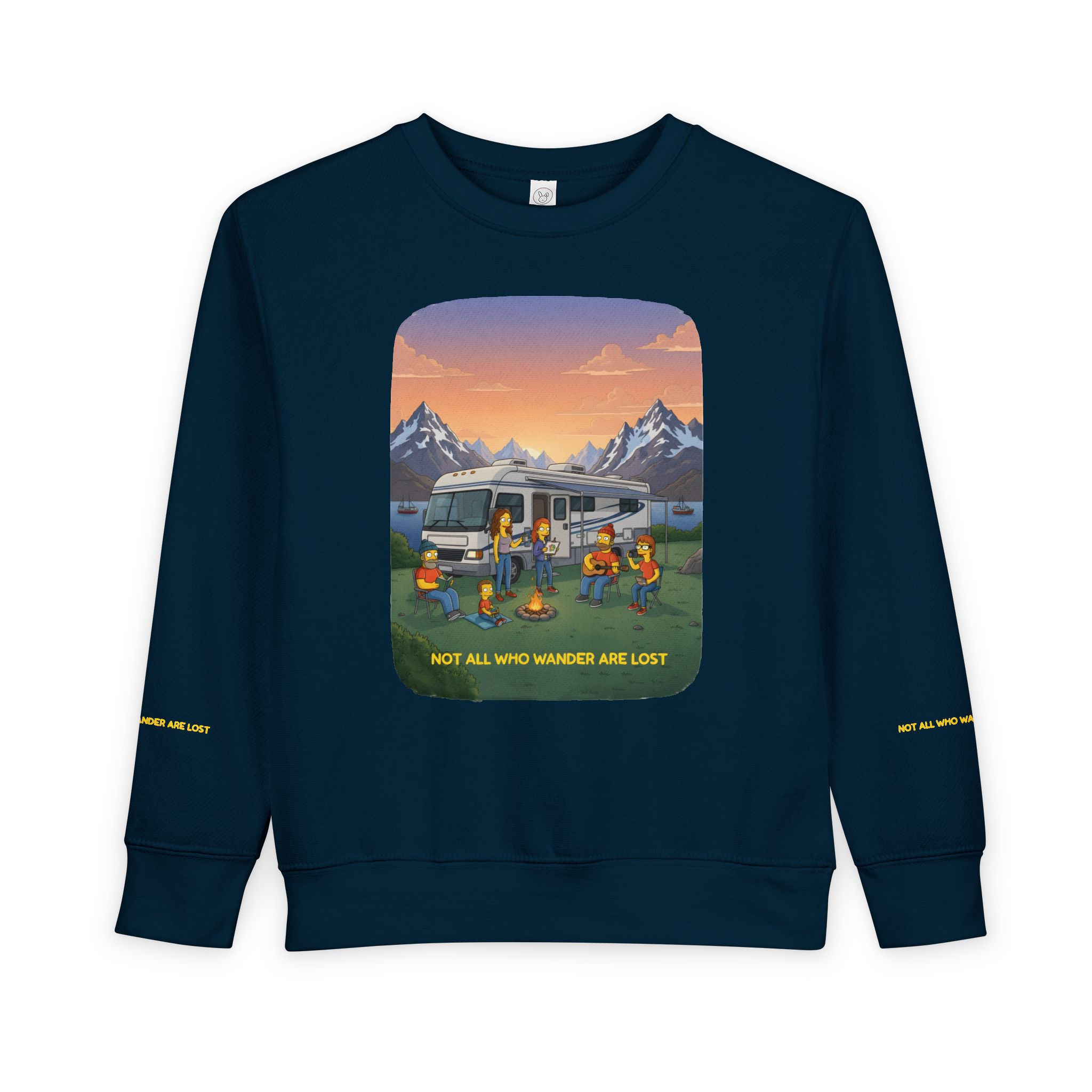 Toddler Sweatshirt - "Not All Who Wander Are Lost" (Design Sitcom-Line)