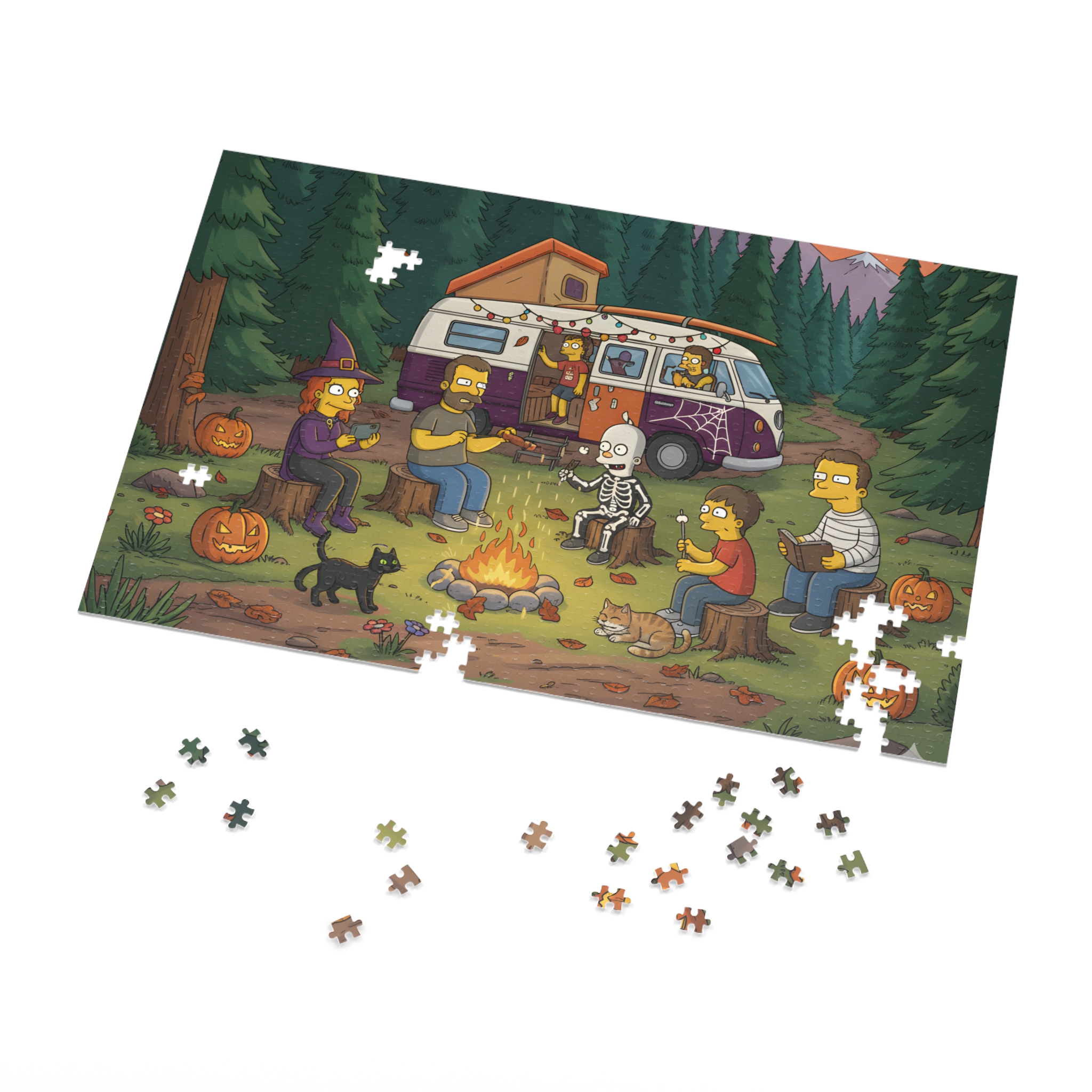 4007097467286051846_2048.jpeg Jigsaw Puzzle with Tin — Autumn Camping Jigsaw Halloween