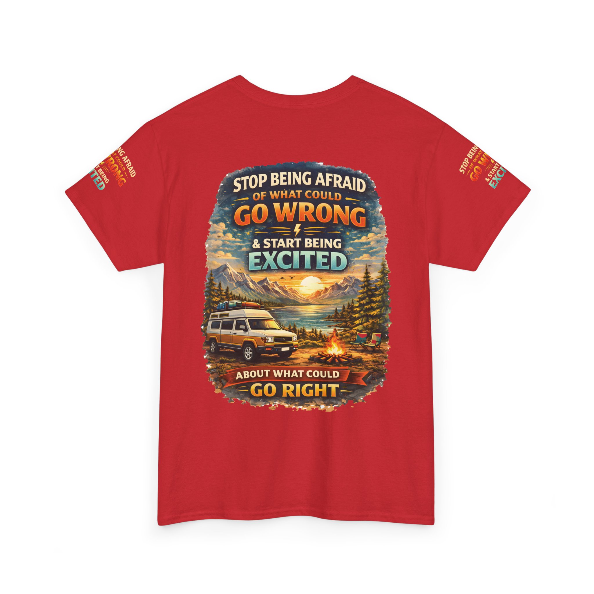 4023699090682800982_2048.jpeg Unisex Heavy Cotton Tee — "Stop Being Afraid Of What Could Go Wrong" Design Scenic-Line