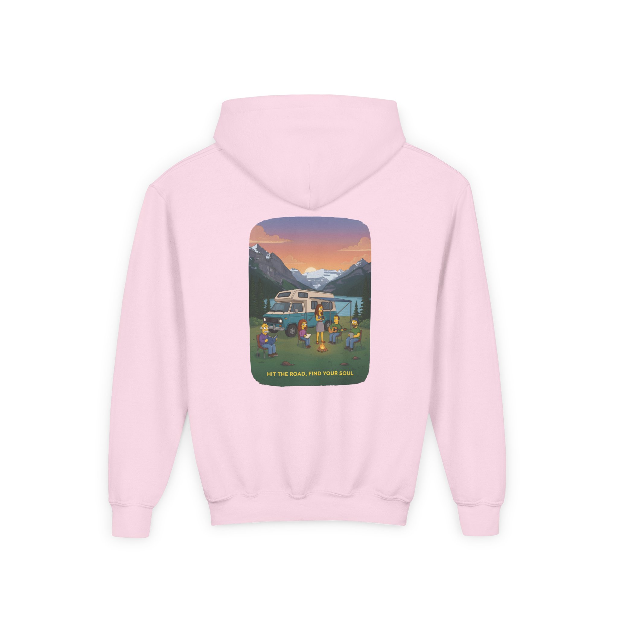 Youth Hoodie(Gildan) – "Hit The Road-Find Your Soul" (Design Sitcom-Line)