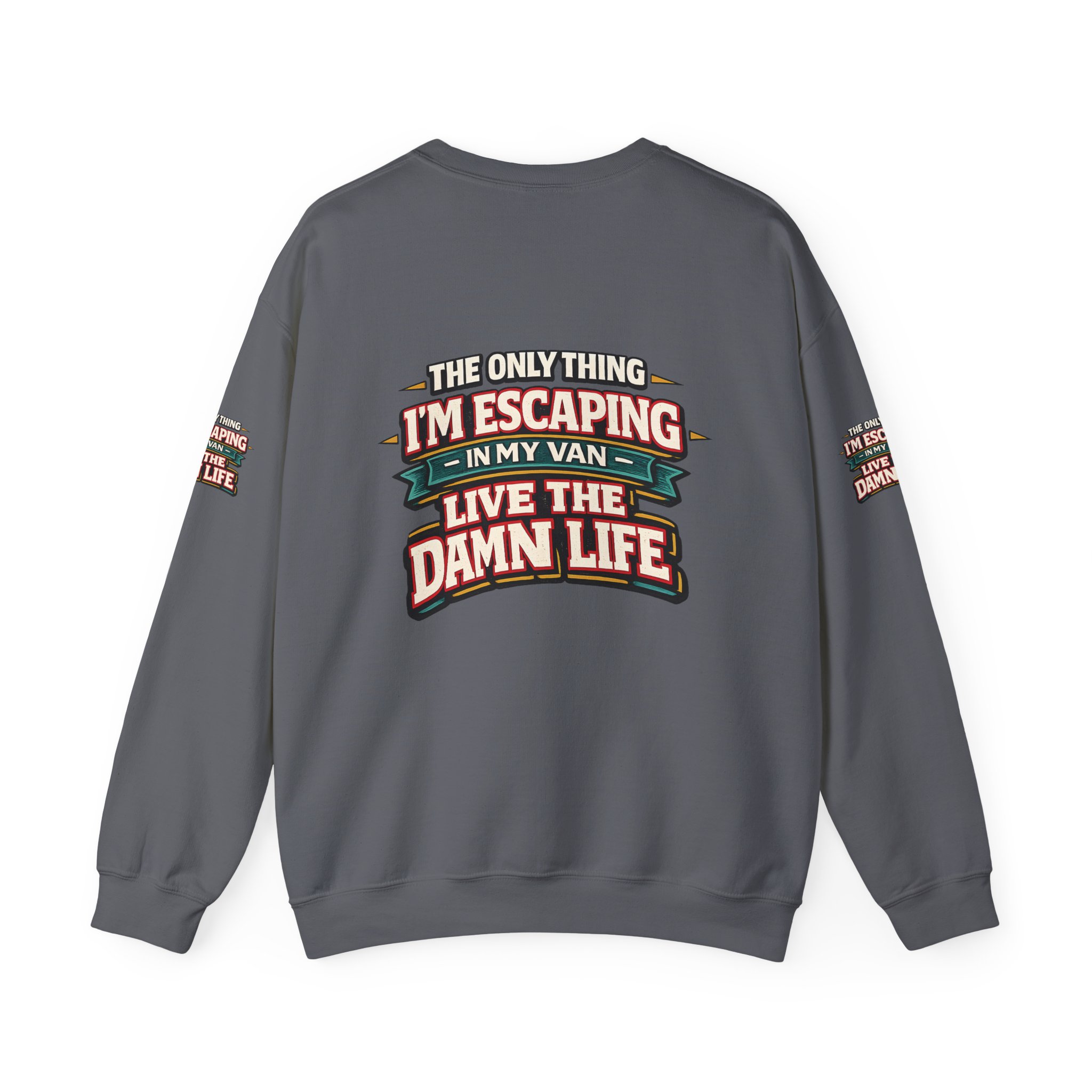 Unisex Heavy Blend™ Crewneck Sweatshirt — "The Only Thing I´m Escaping" Design F**K-Line