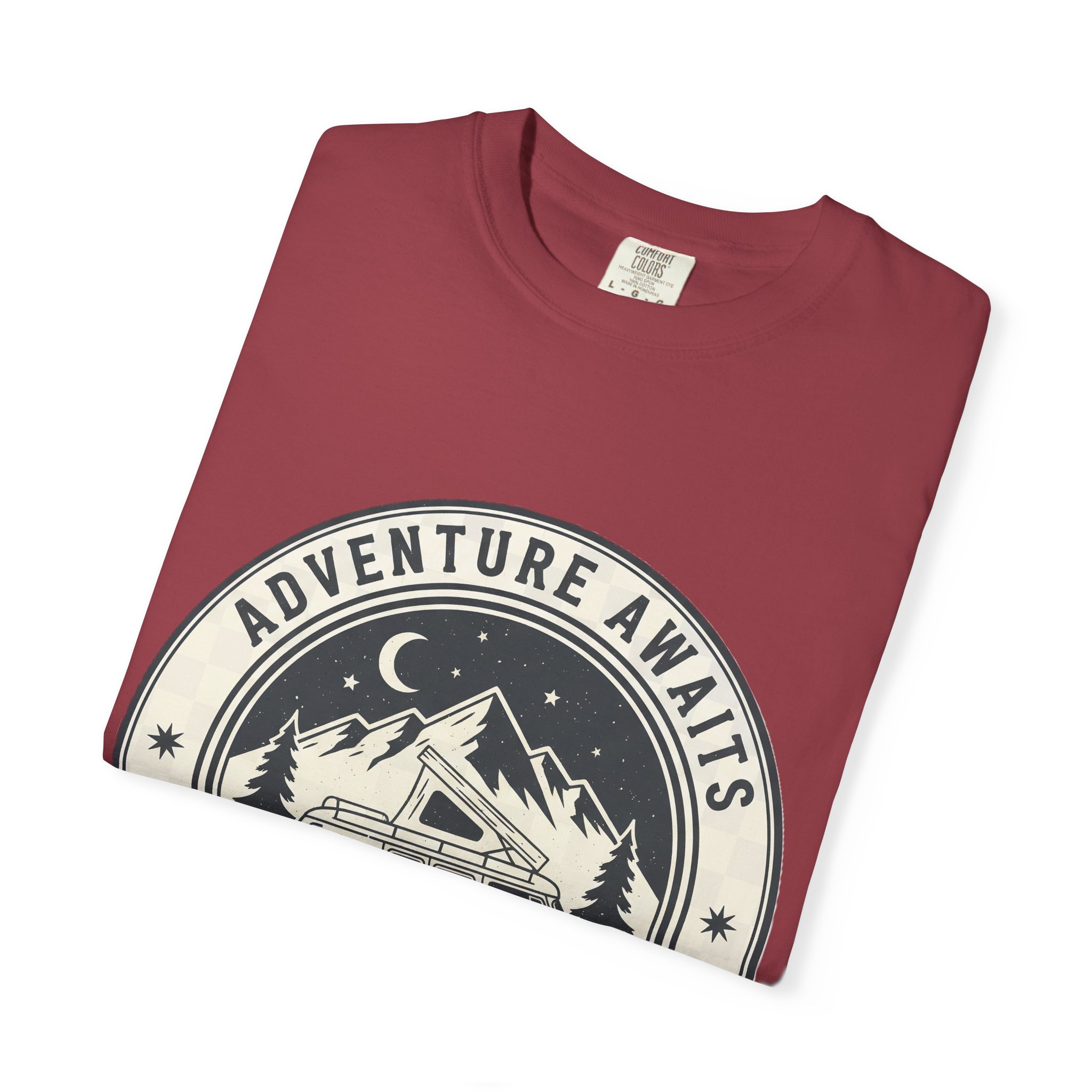 T-Shirt — "Adventure Awaits-Go Where You Feel Most Alive" (Only Front Printed) Outdoor Travel Tee