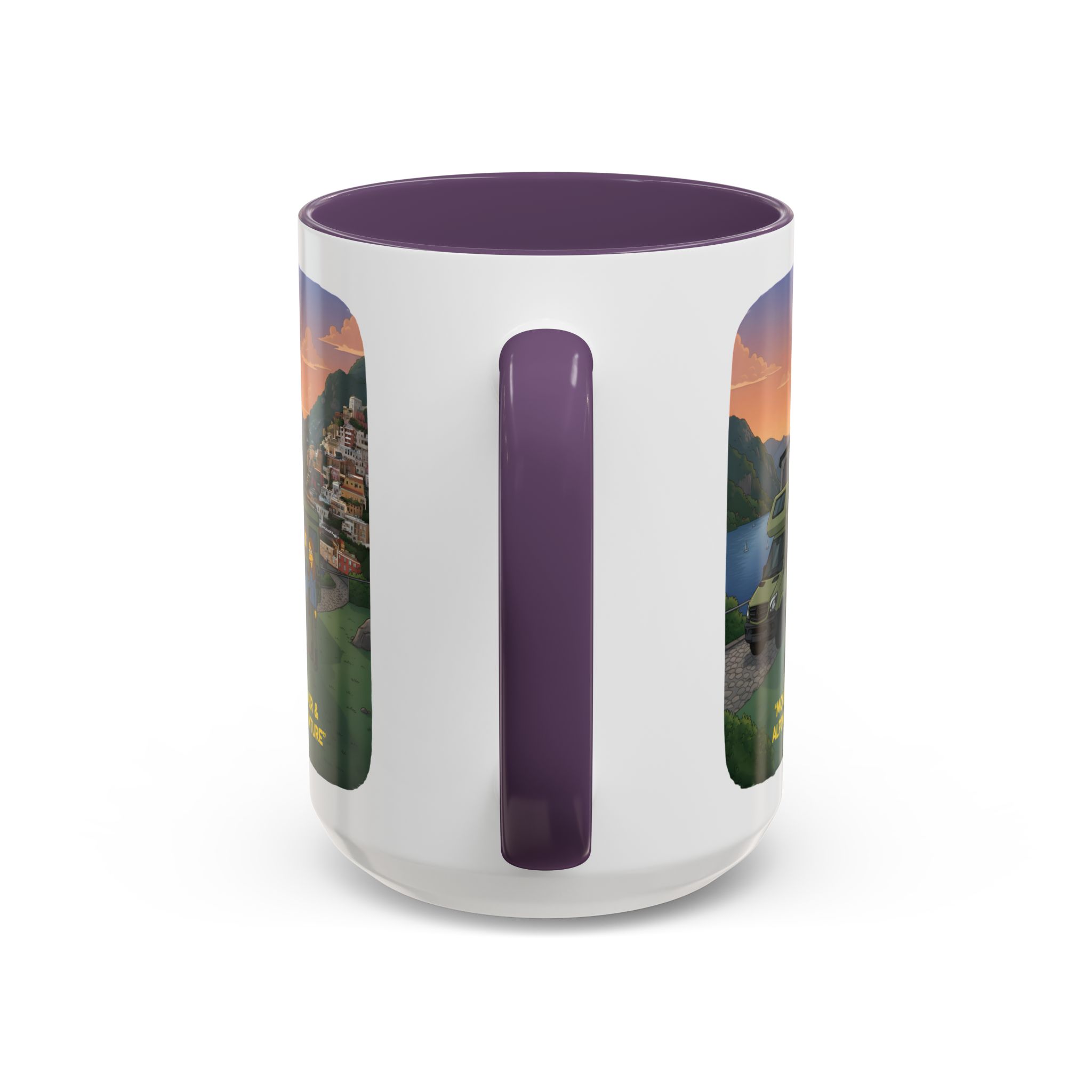 Accent Coffee Mug (11, 15oz) — "Mountain Air And Alpine Adventure"" Design Sitcom-Line