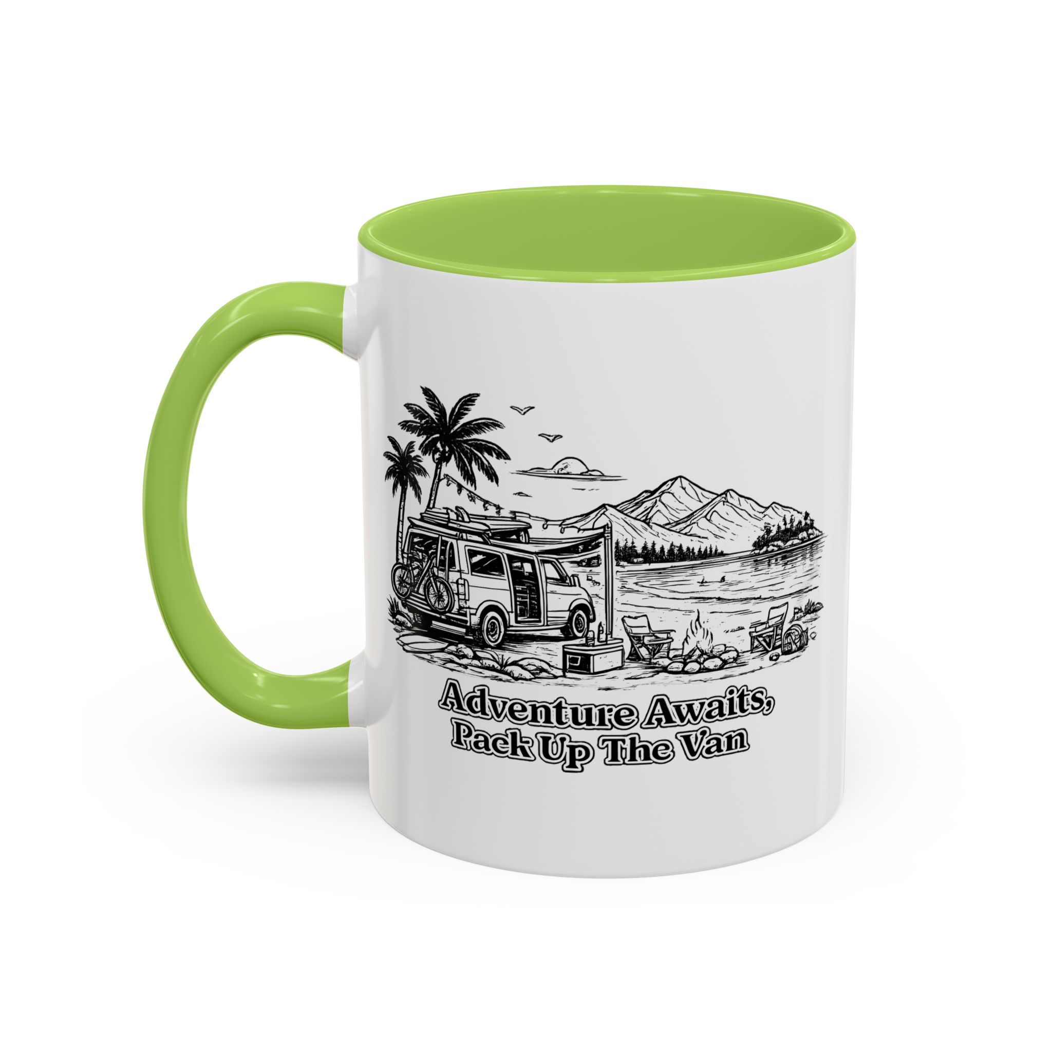 4046066997682189560_2048.jpeg Accent Coffee Mug (11, 15oz) — "Adventure Awaits,Pack Up The Van" Design Minimal-Line