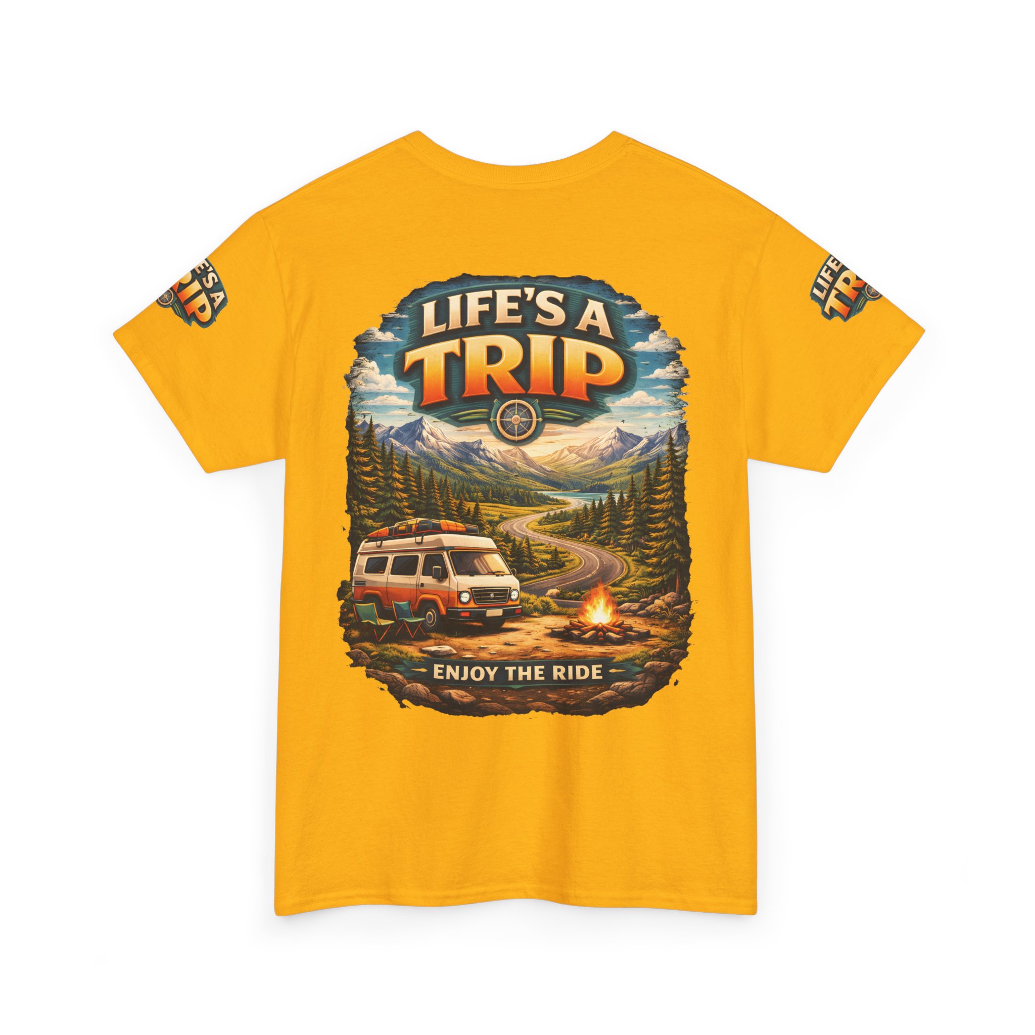 4054113634840290420_2048.jpeg Unisex Heavy Cotton Tee — "Live´s A Trip-Enjoy The Ride" Design Scenic-Line
