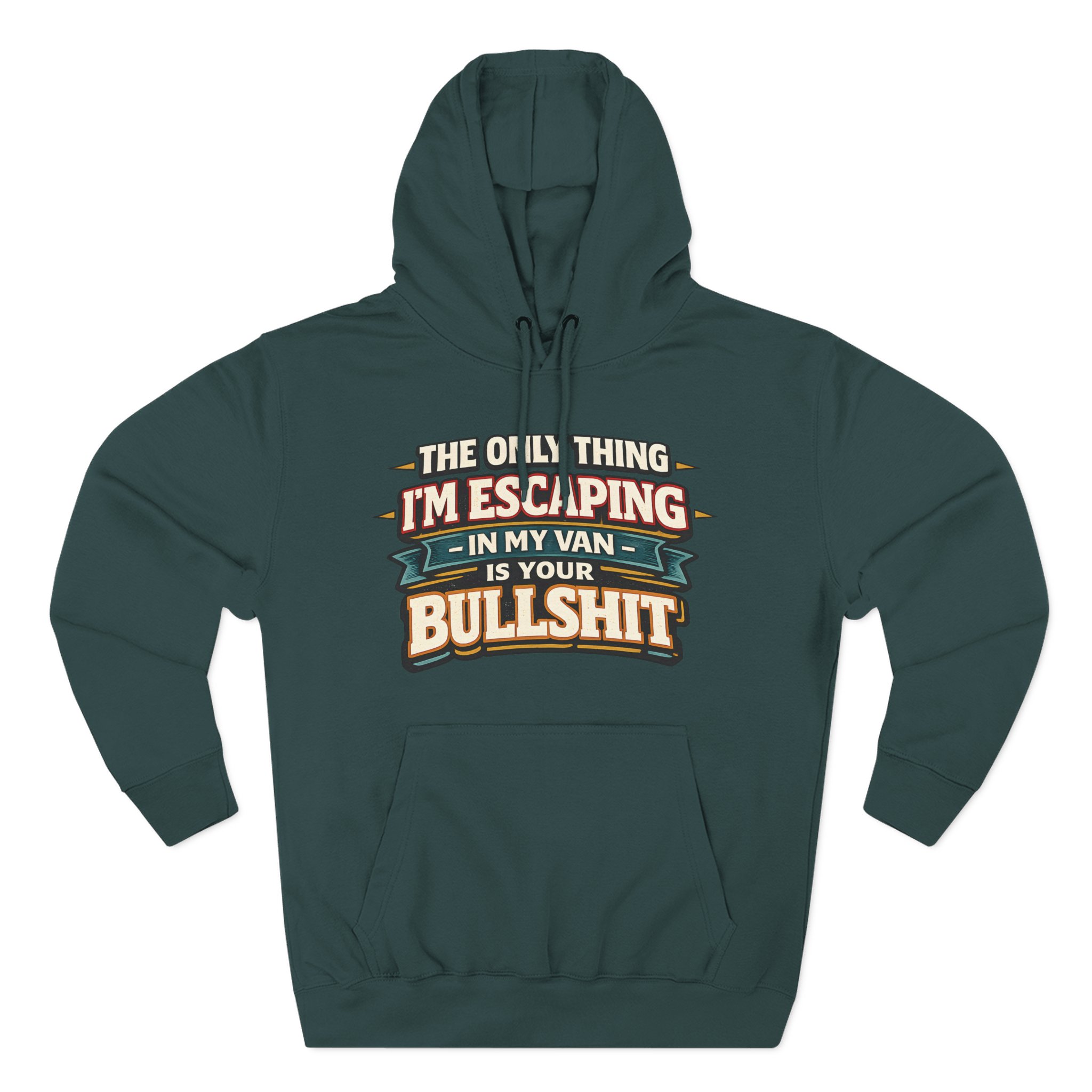 4056663079427511802_2048.jpeg Three-Panel Fleece Hoodie - "The Only Thing I´m Escaping" Design F**K-Line